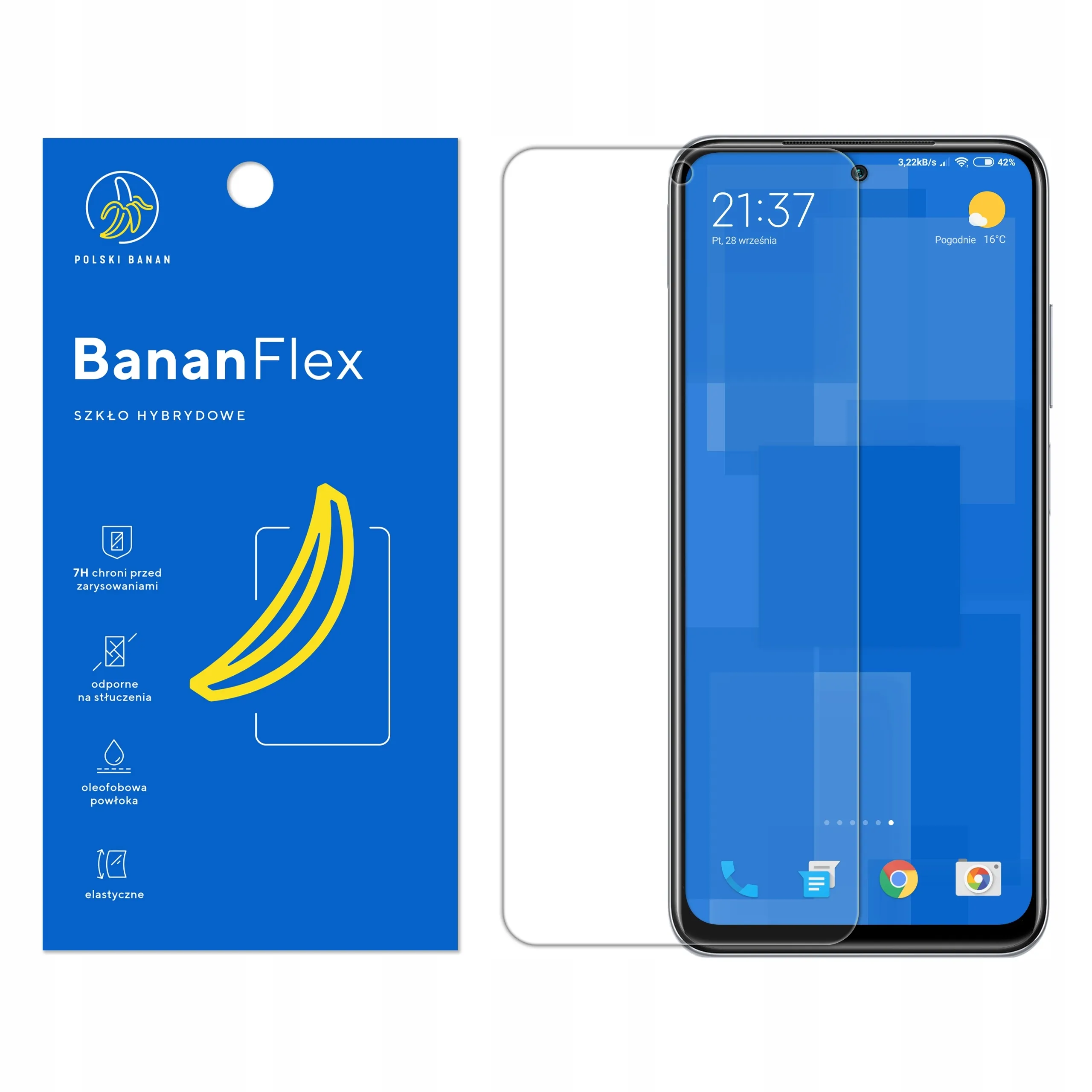 Szkło hybrydowe Polski Banan BananFlex do Xiaomi Redmi Note 10 / 10s