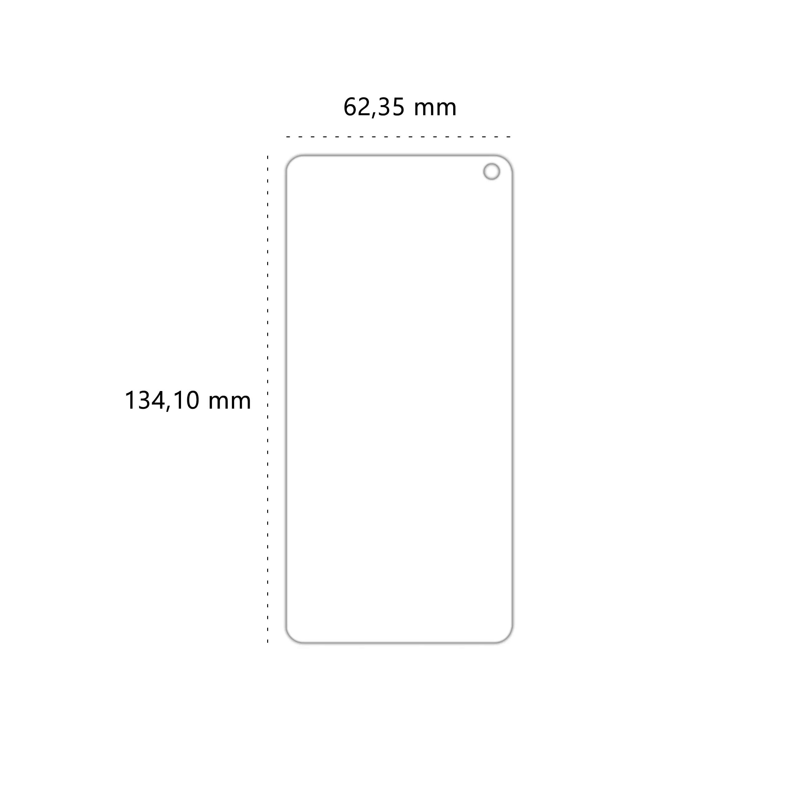 Wymiary szkła hybrydowego Polski Banan BananFlex do telefonu Samsung Galaxy S10e