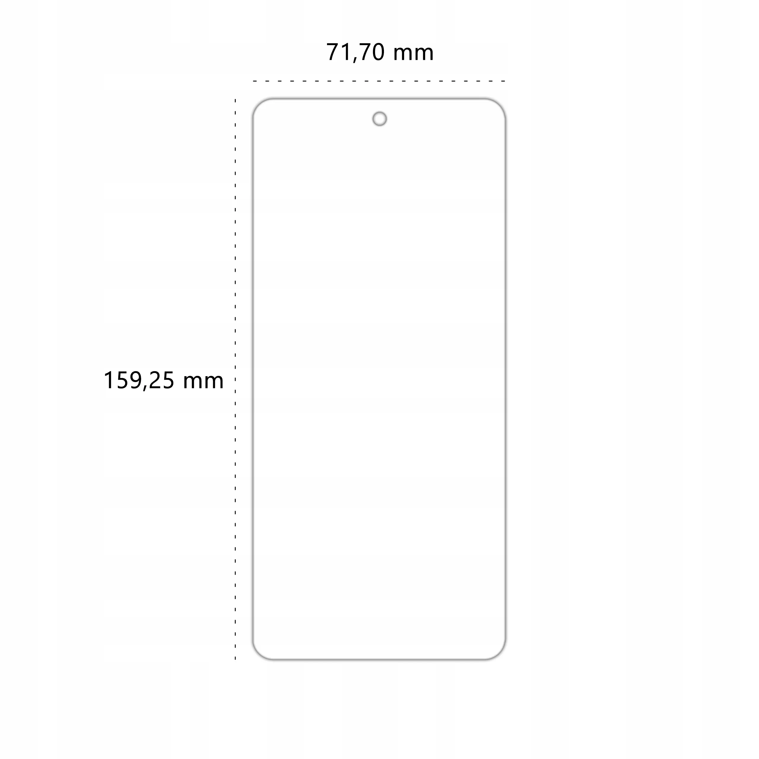 Wymiary szkła hybrydowego Polski Banan BananFlex do telefonu Samsung Galaxy A72