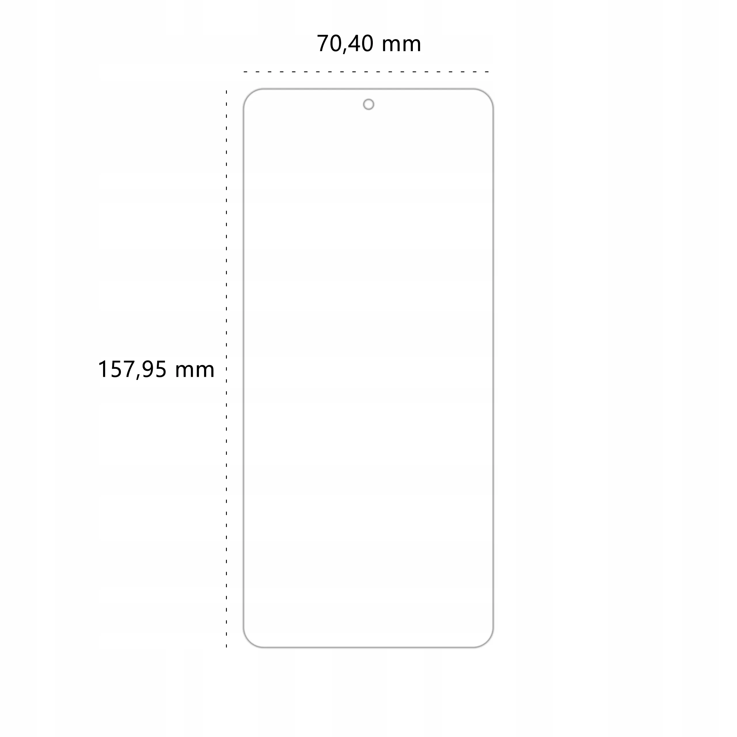 Wymiary folii ochronnej Polski Banan BananEdge do telefonu Xiaomi POCO F3
