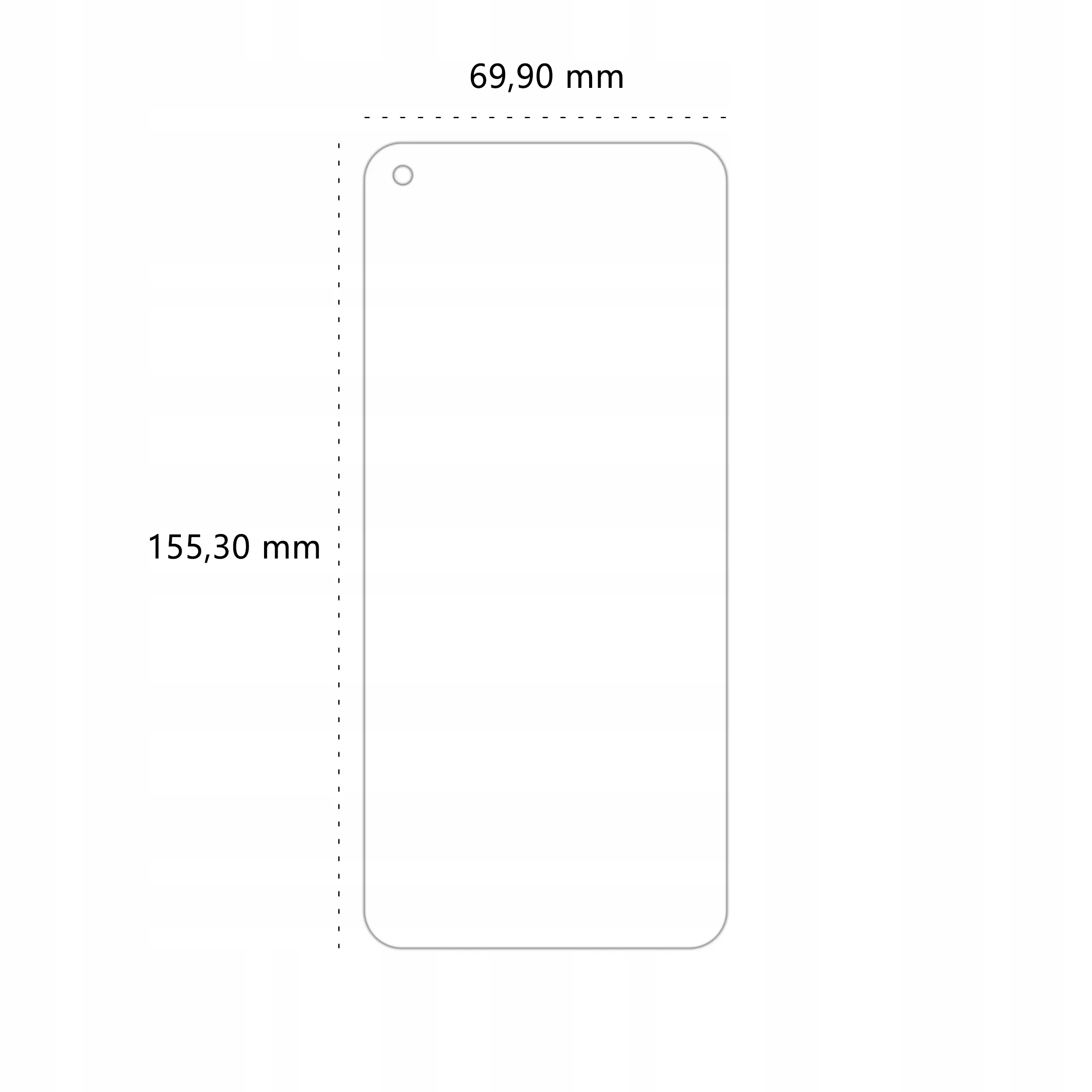 Wymiary folii ochronnej Polski Banan BananEdge do telefonu Xiaomi Mi 11 Lite / Mi 11 Lite 5G