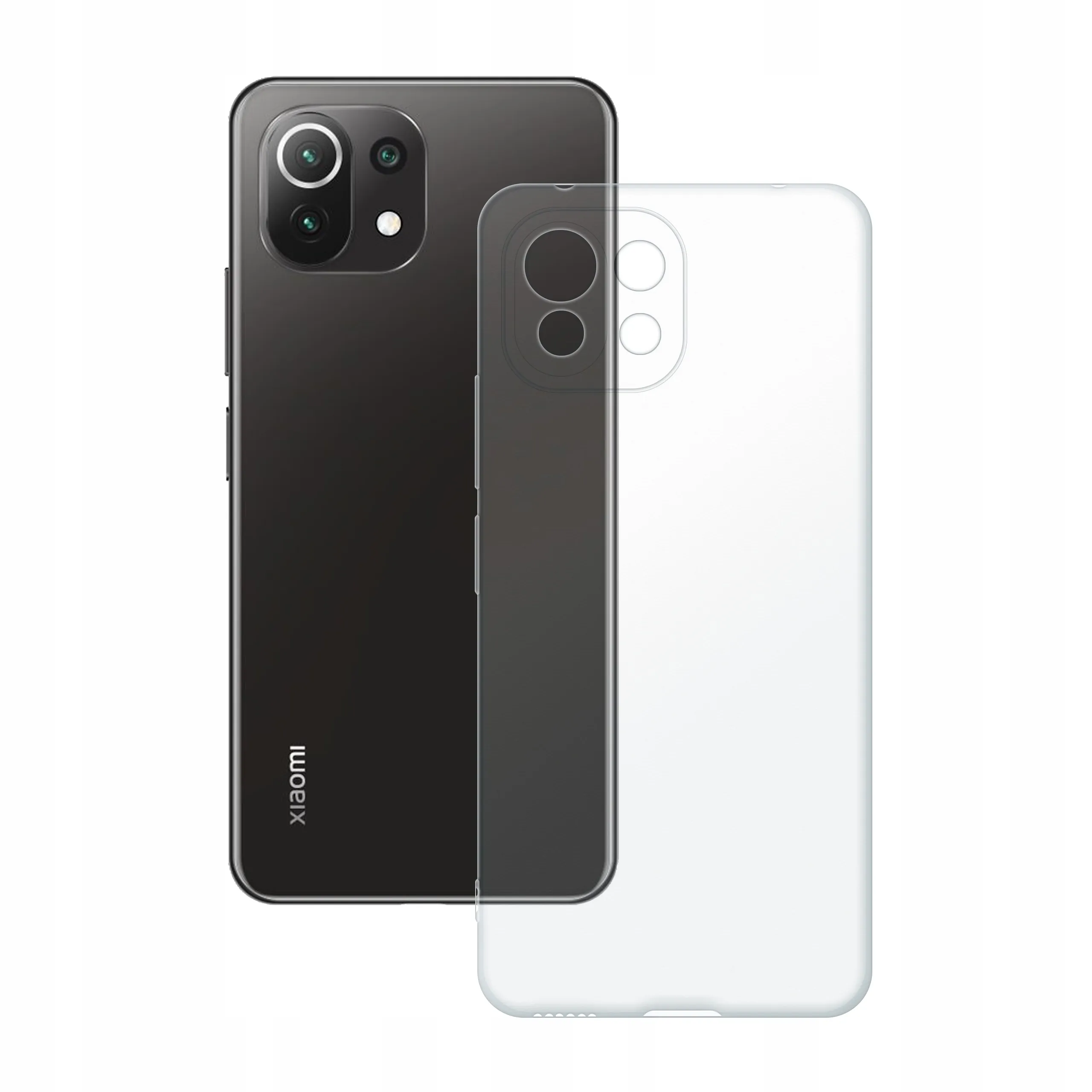 Etui silikonowe przezroczyste Polski Banan obok telefonu Xiaomi Mi 11 Lite / Mi 11 Lite 5G