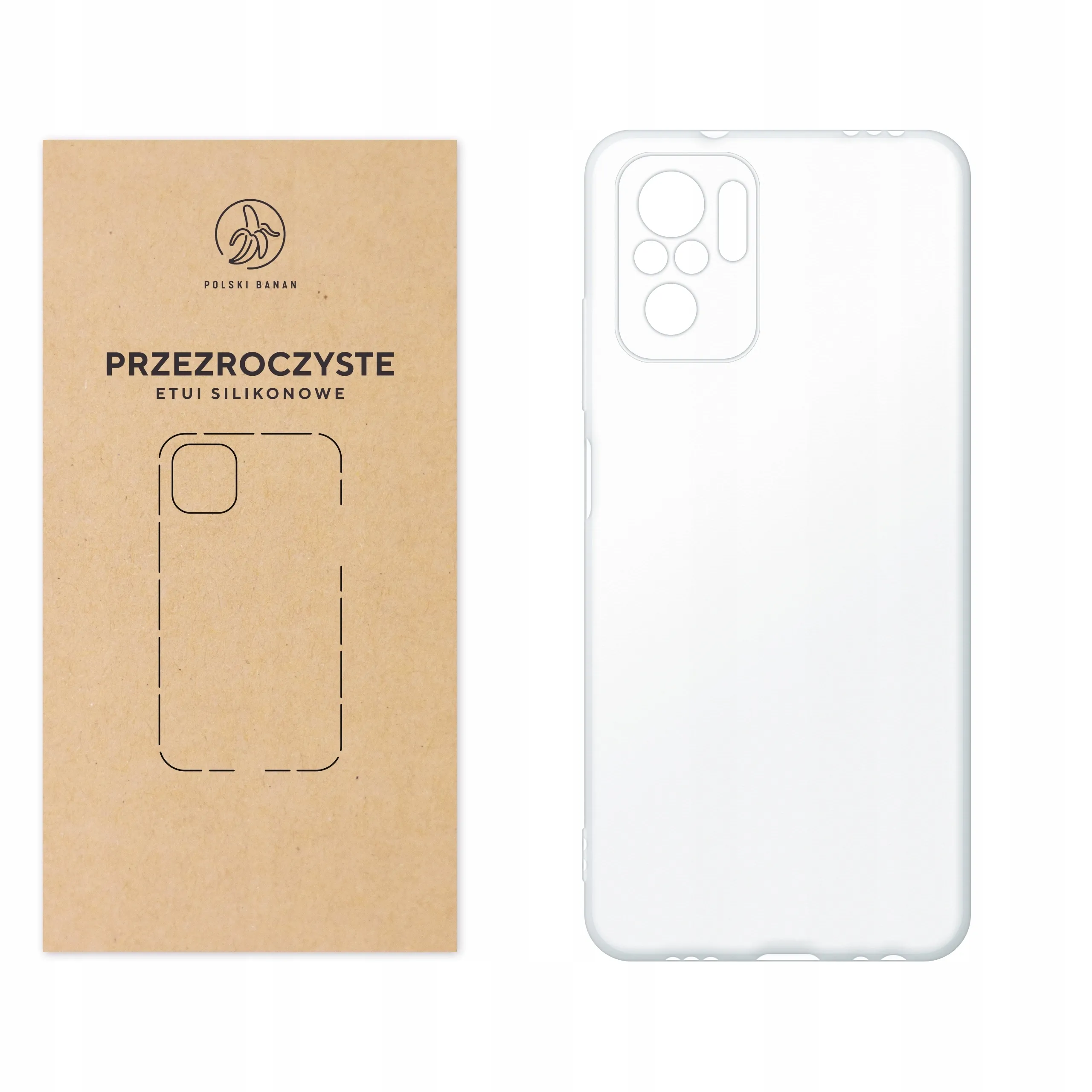 Etui silikonowe przezroczyste Polski Banan do Xiaomi Redmi Note 10 / 10s