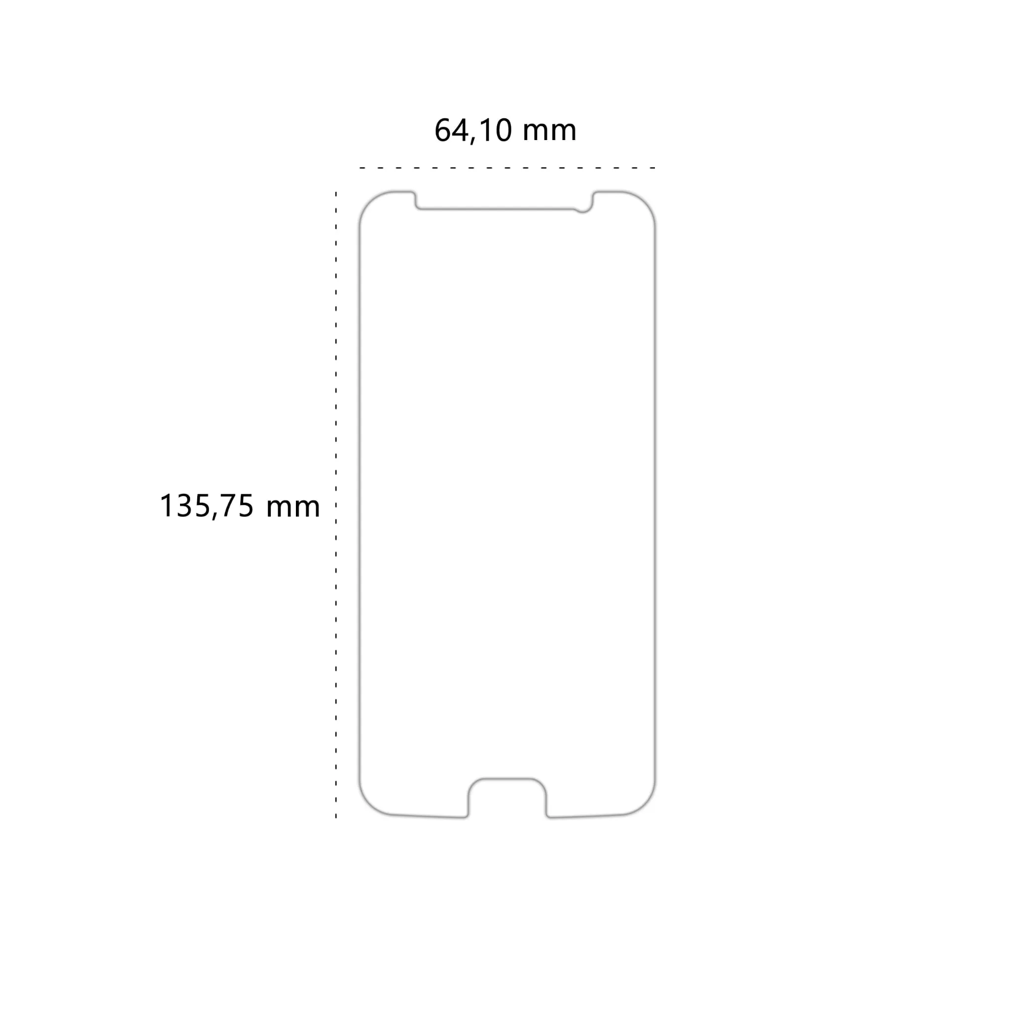 Wymiary szkła hartowanego Polski Banan BananShield do telefonu Samsung Galaxy S6