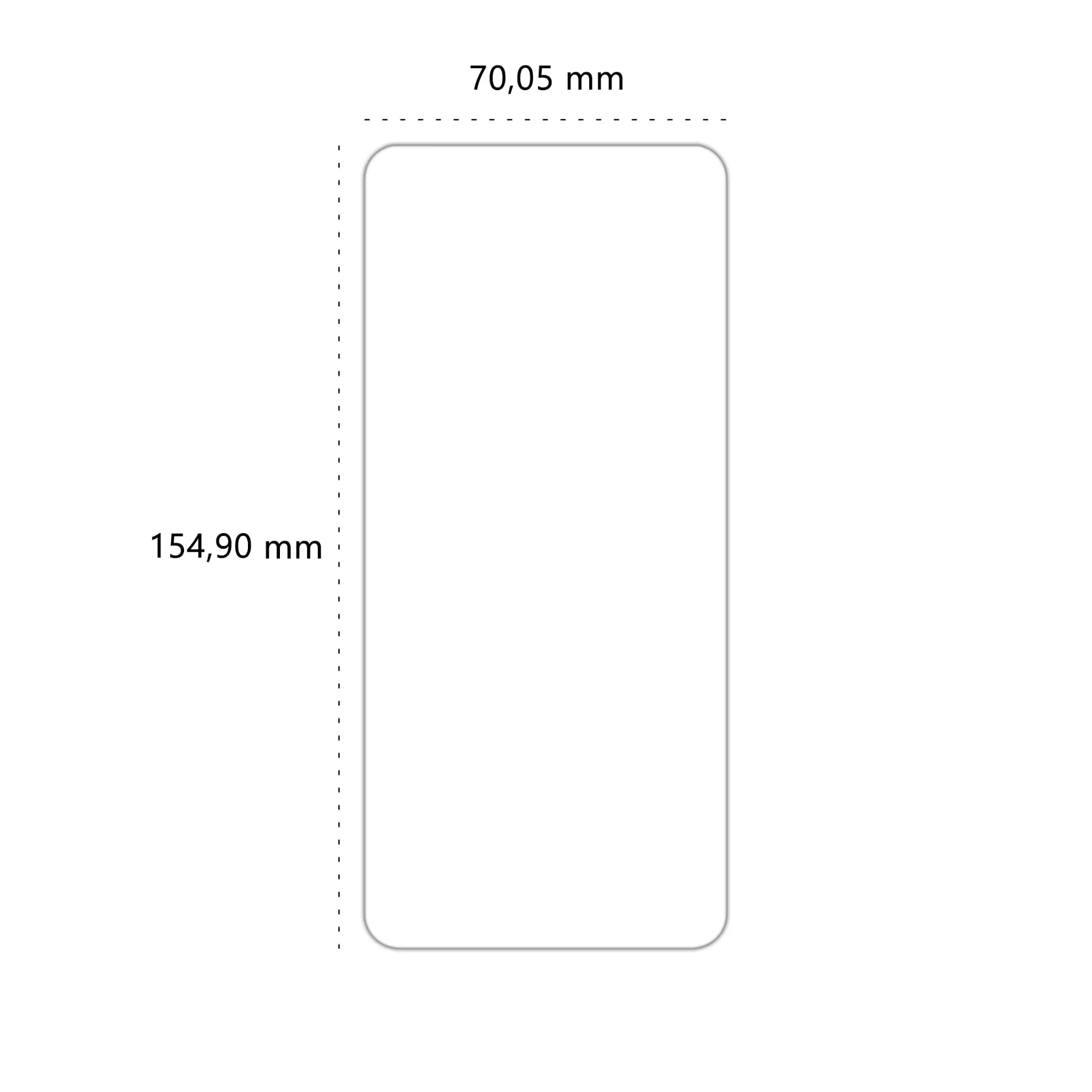 Wymiary szkła hybrydowego Polski Banan BananFlex do telefonu Xiaomi Redmi Note 9