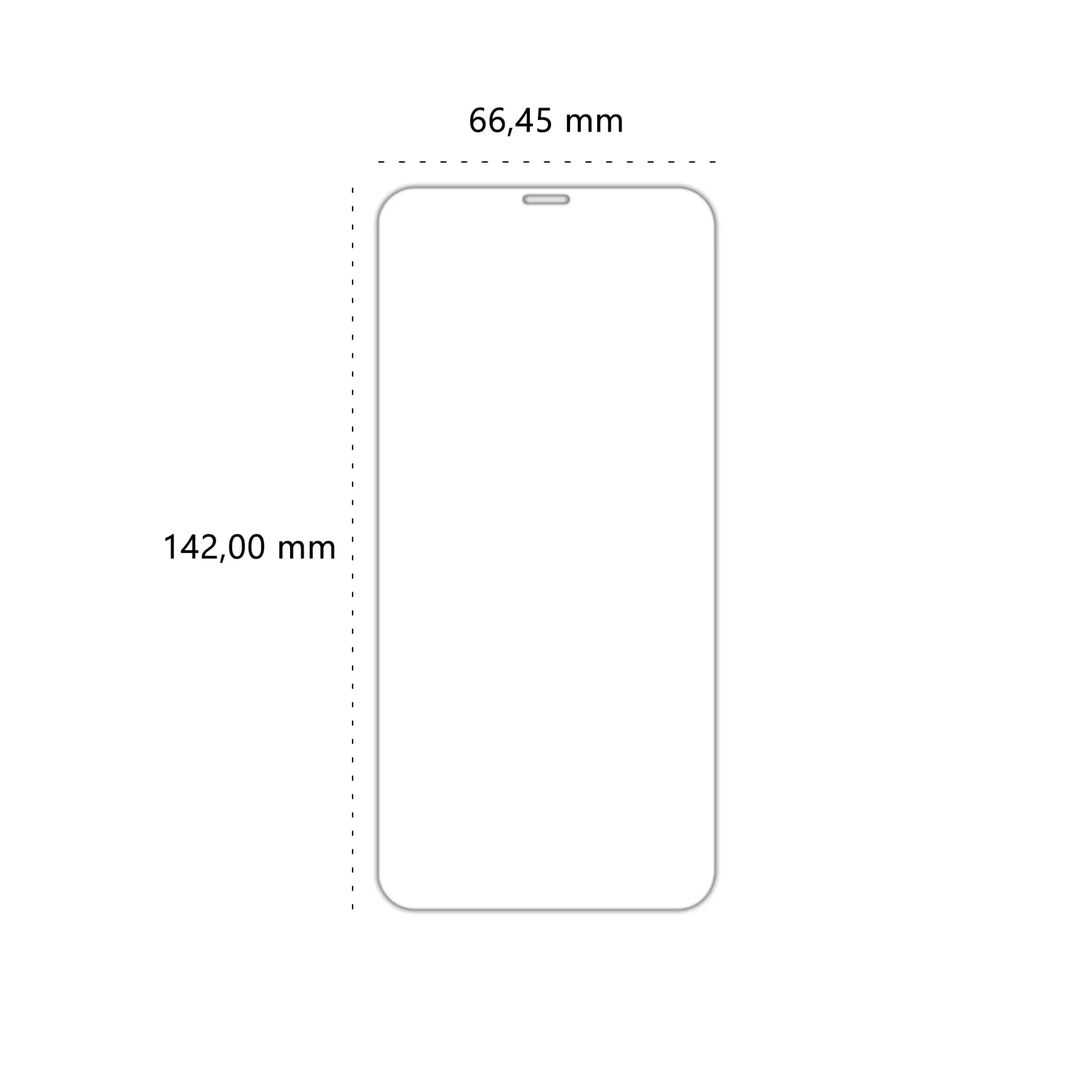 Wymiary szkła hartowanego Polski Banan BananShield do telefonu Apple iPhone Xr
