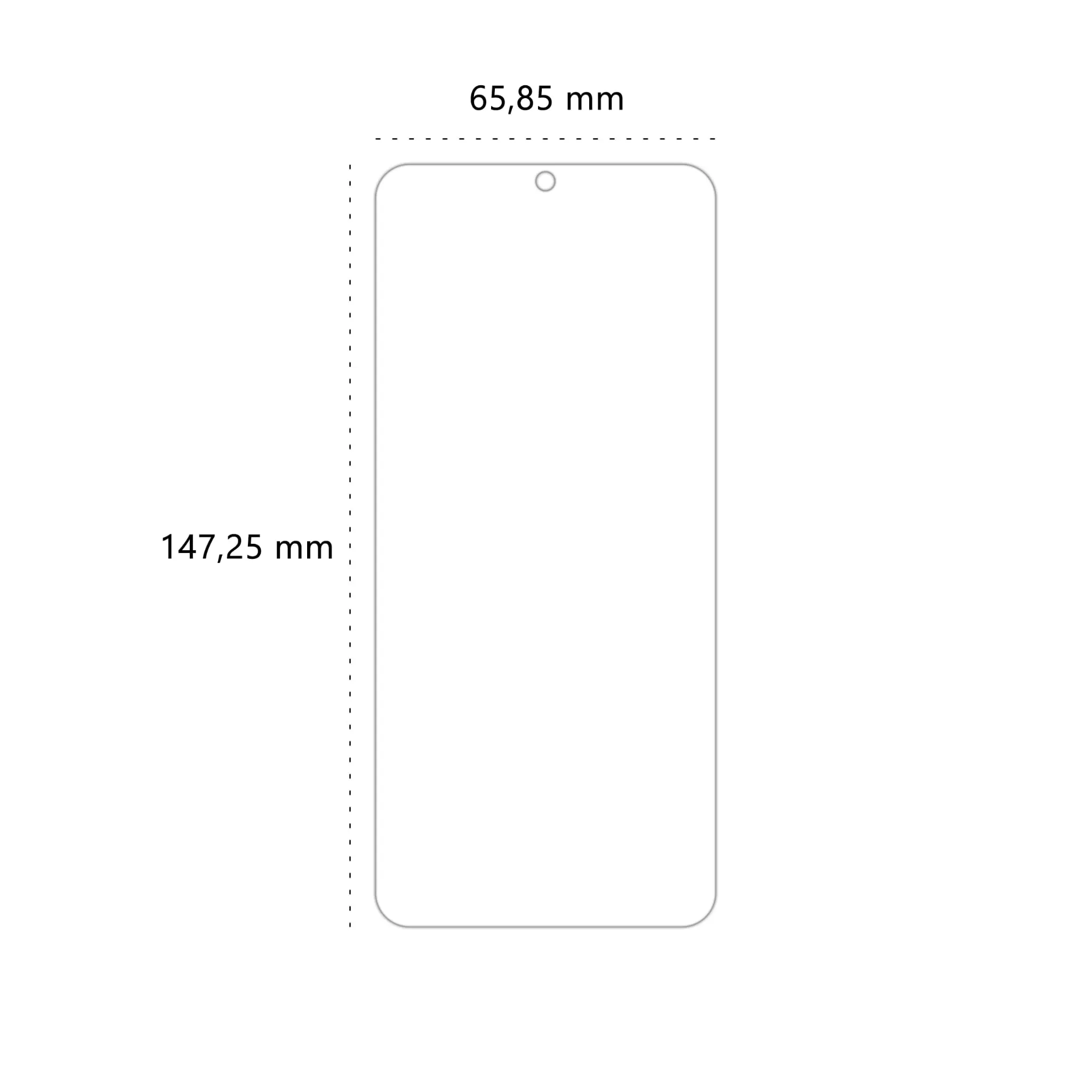 Wymiary folii ochronnej Polski Banan BananEdge do telefonu Xiaomi Mi A3