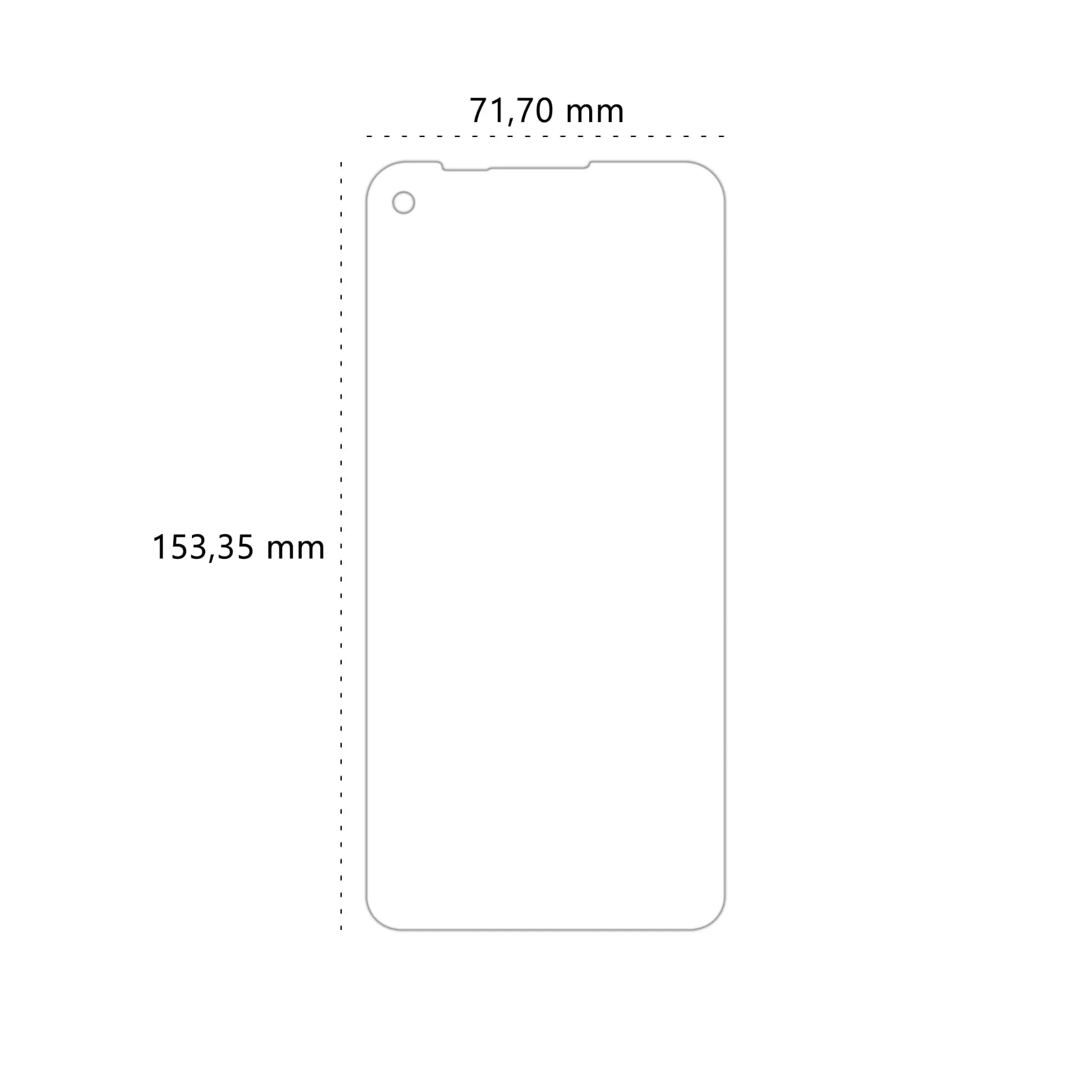 Wymiary folii ochronnej Polski Banan BananEdge do telefonu Motorola Moto G8 Power