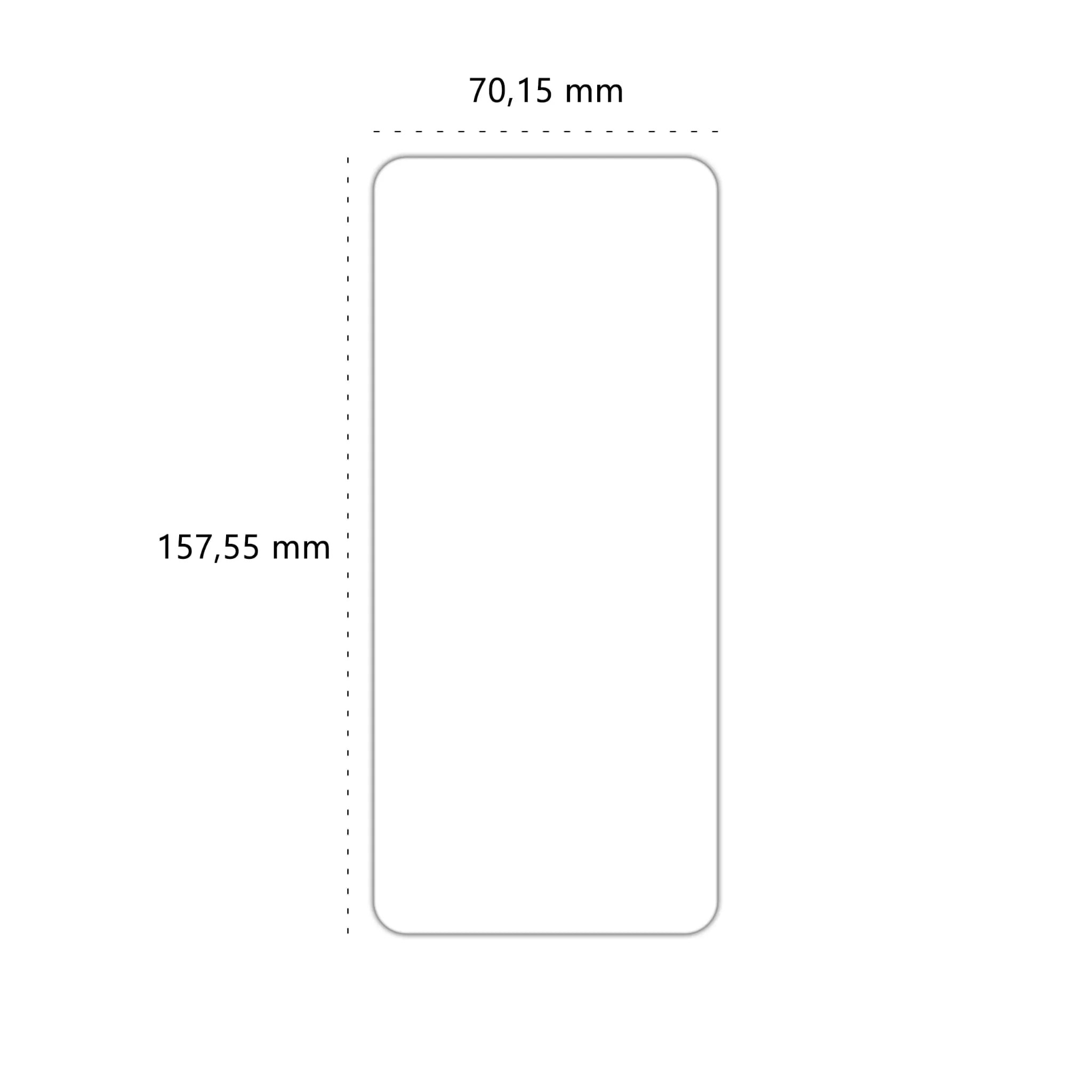 Wymiary szkła hartowanego Polski Banan BananShield do telefonu Samsung Galaxy A12 / M12