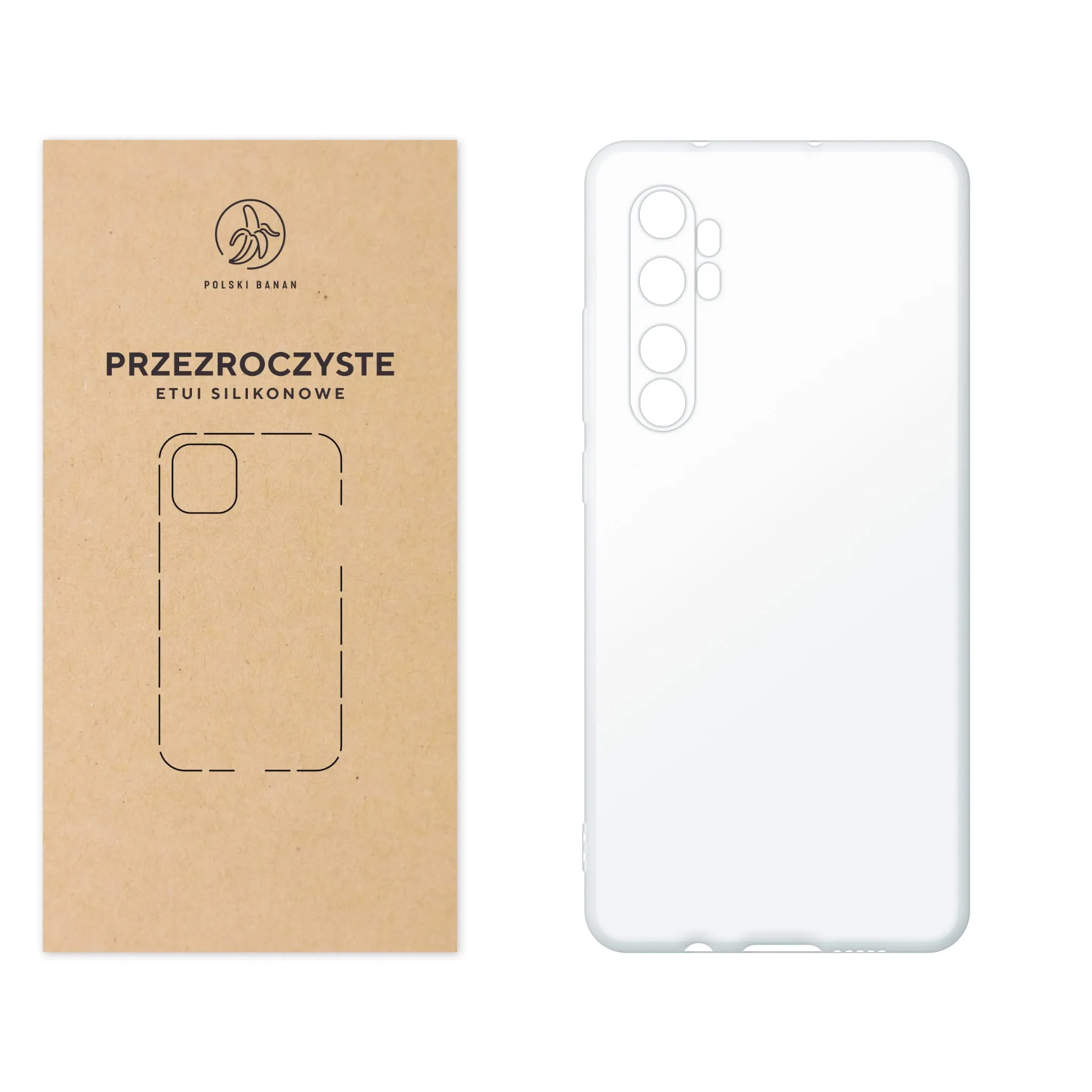 Etui silikonowe przezroczyste Polski Banan do Xiaomi Mi Note 10 Lite