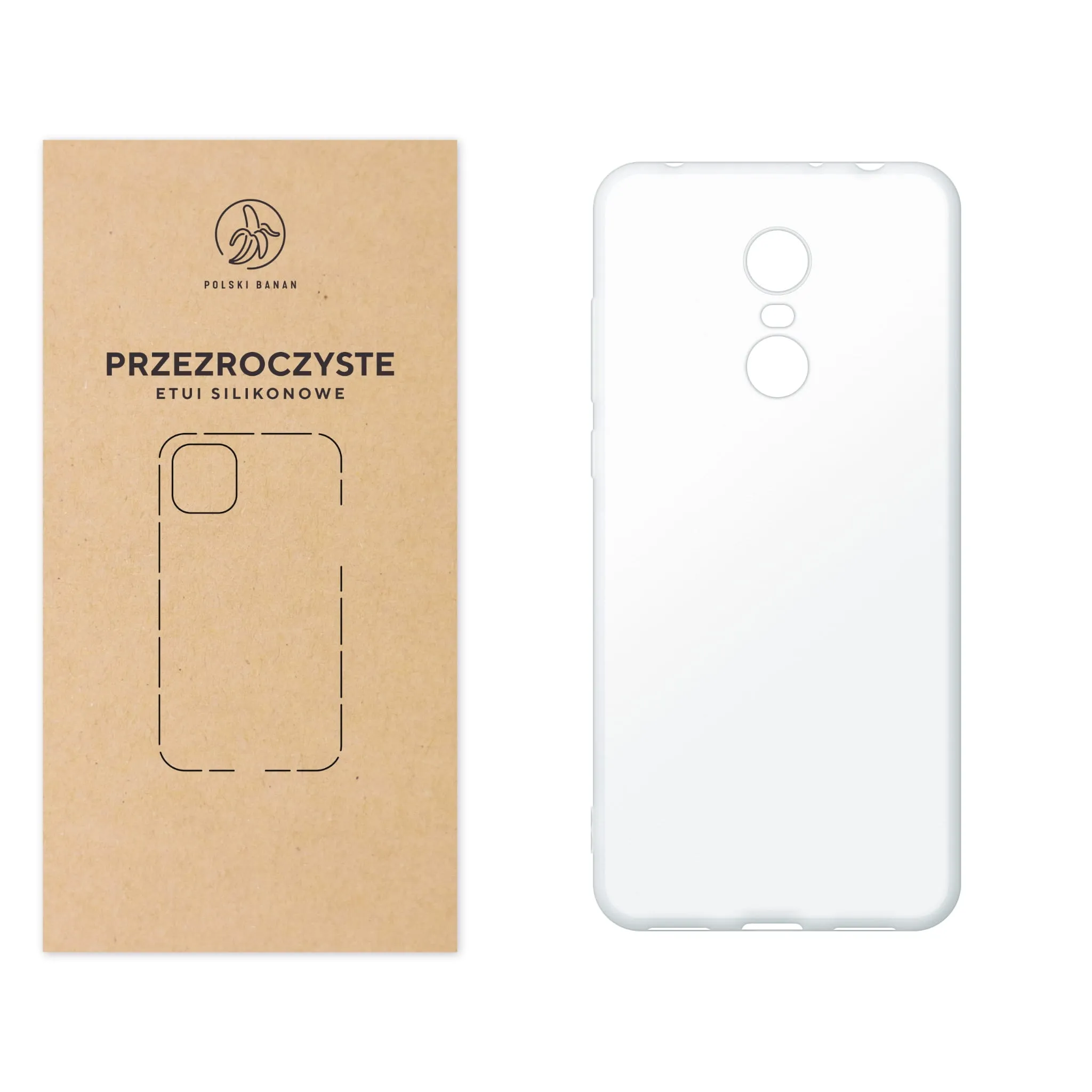 Etui silikonowe przezroczyste Polski Banan do Xiaomi Redmi 5 Plus