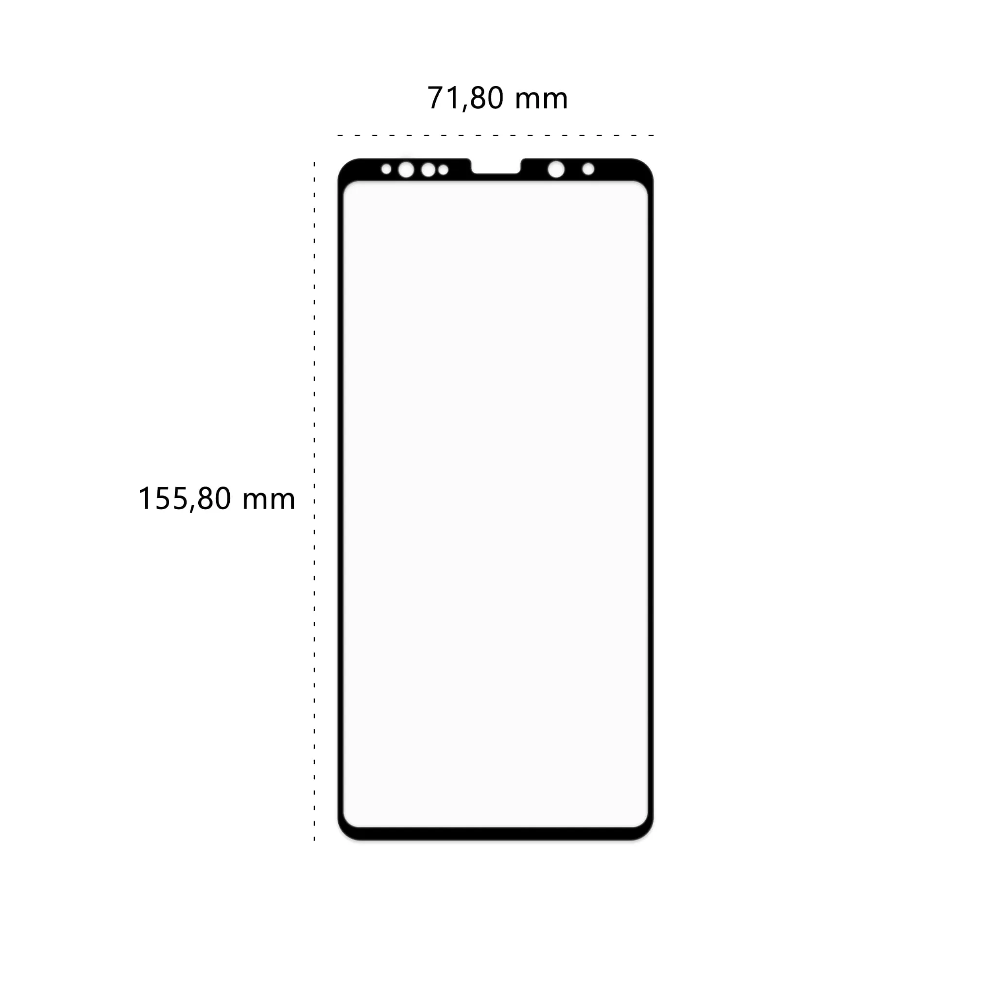 Wymiary szkła hartowanego 3D Polski Banan BananGuard w kolorze czarnym do telefonu Samsung Galaxy Note 9