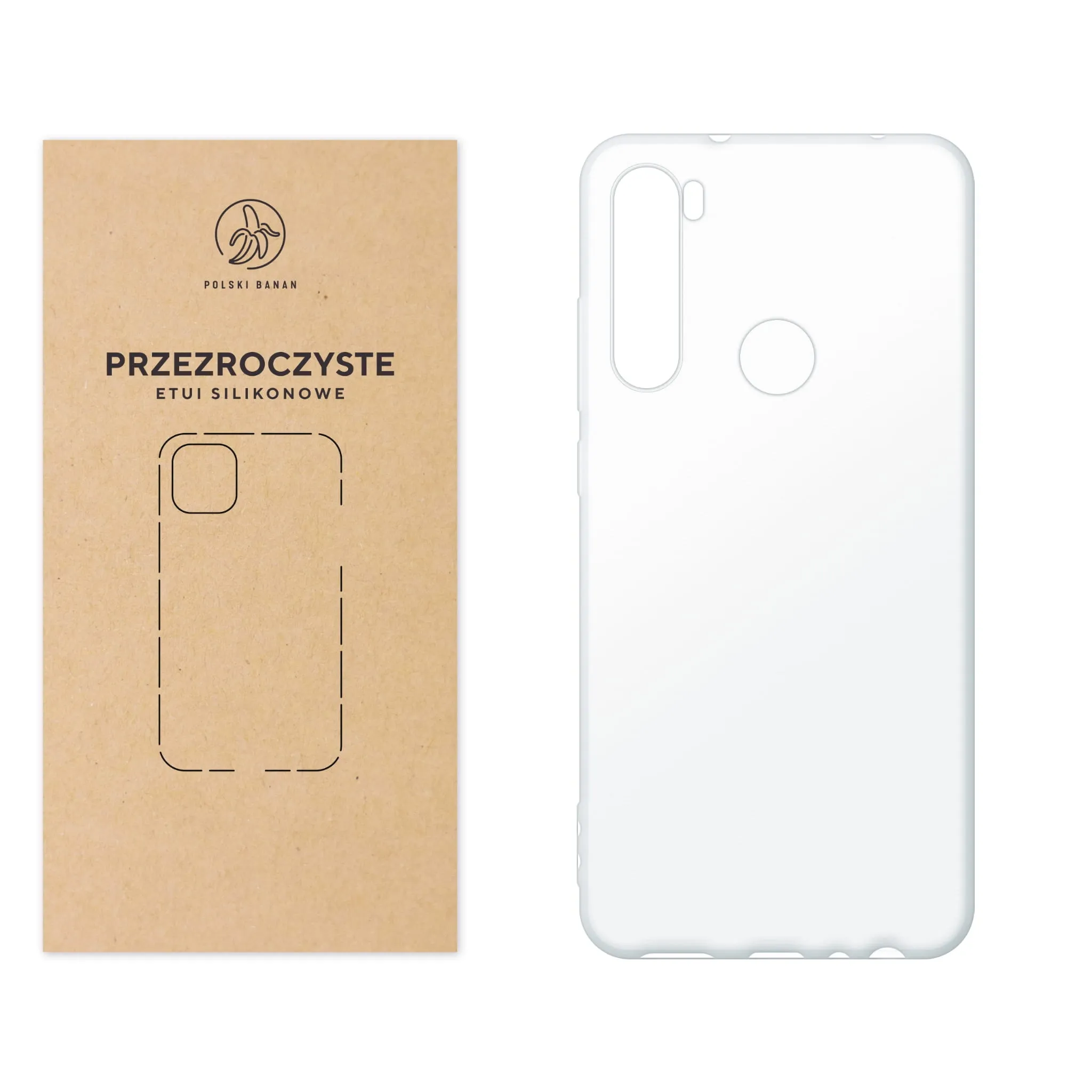 Etui silikonowe przezroczyste Polski Banan do Xiaomi Redmi Note 8