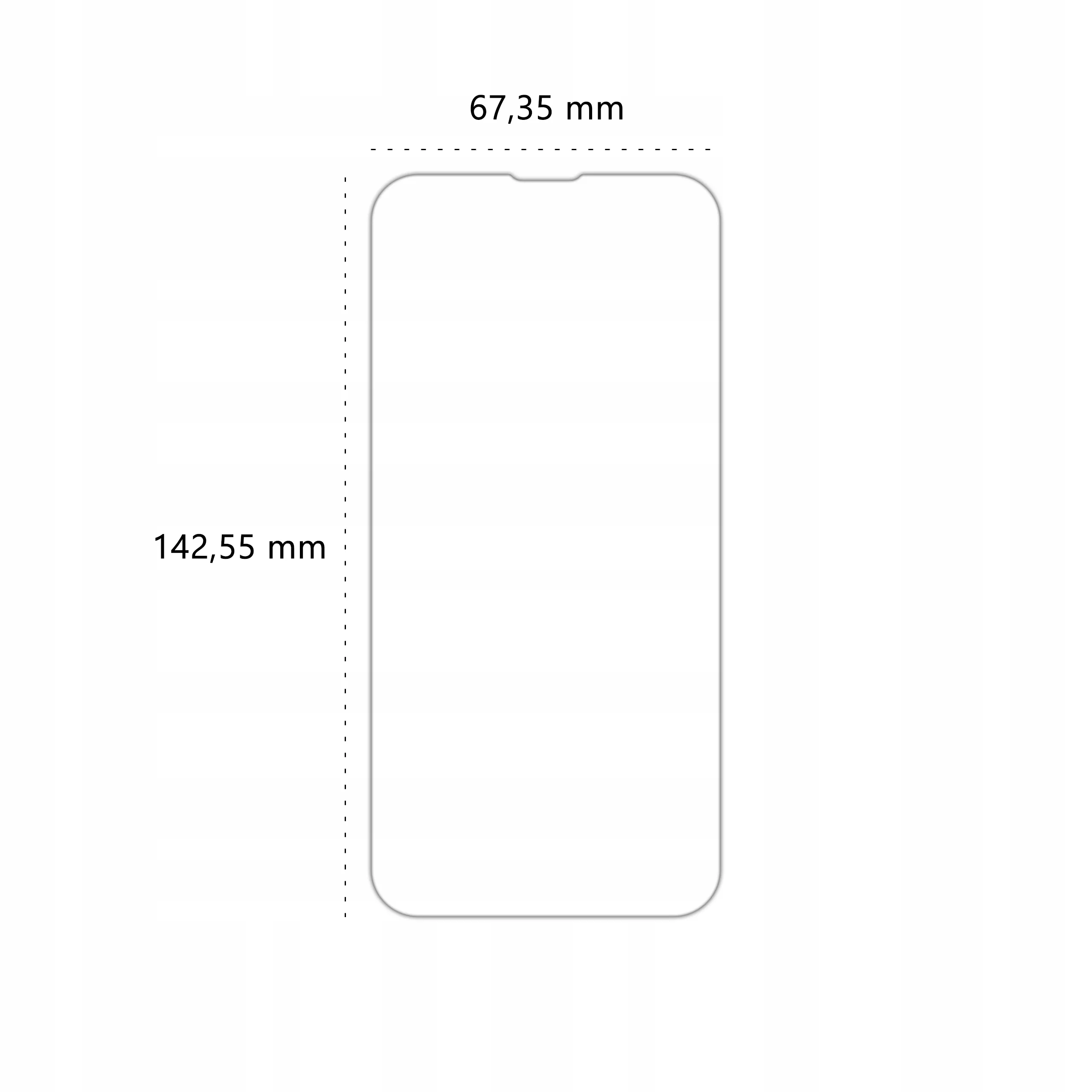 Wymiary szkła hybrydowego Polski Banan BananFlex do telefonu Apple iPhone 13