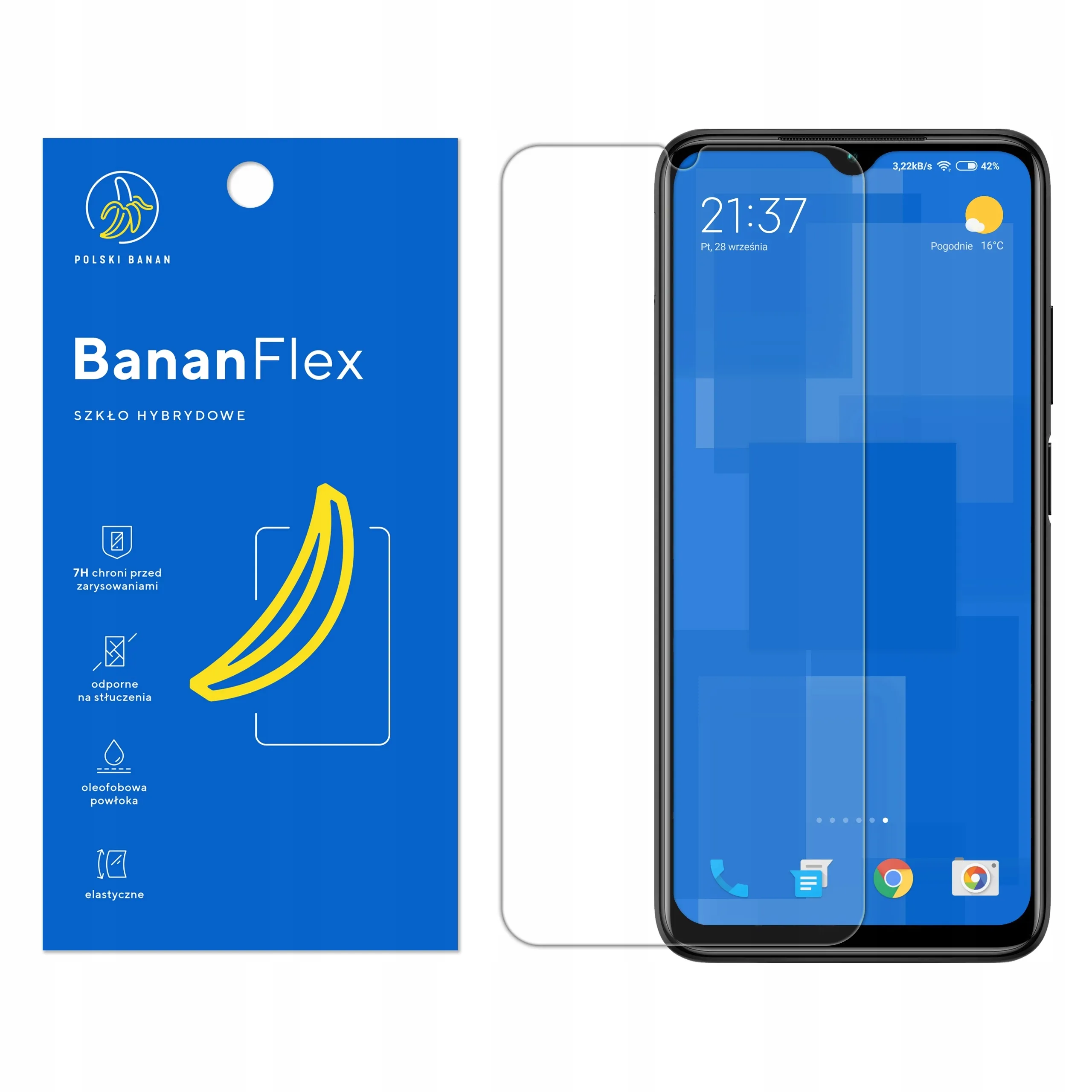 Szkło hybrydowe Polski Banan BananFlex do Xiaomi Redmi 9T
