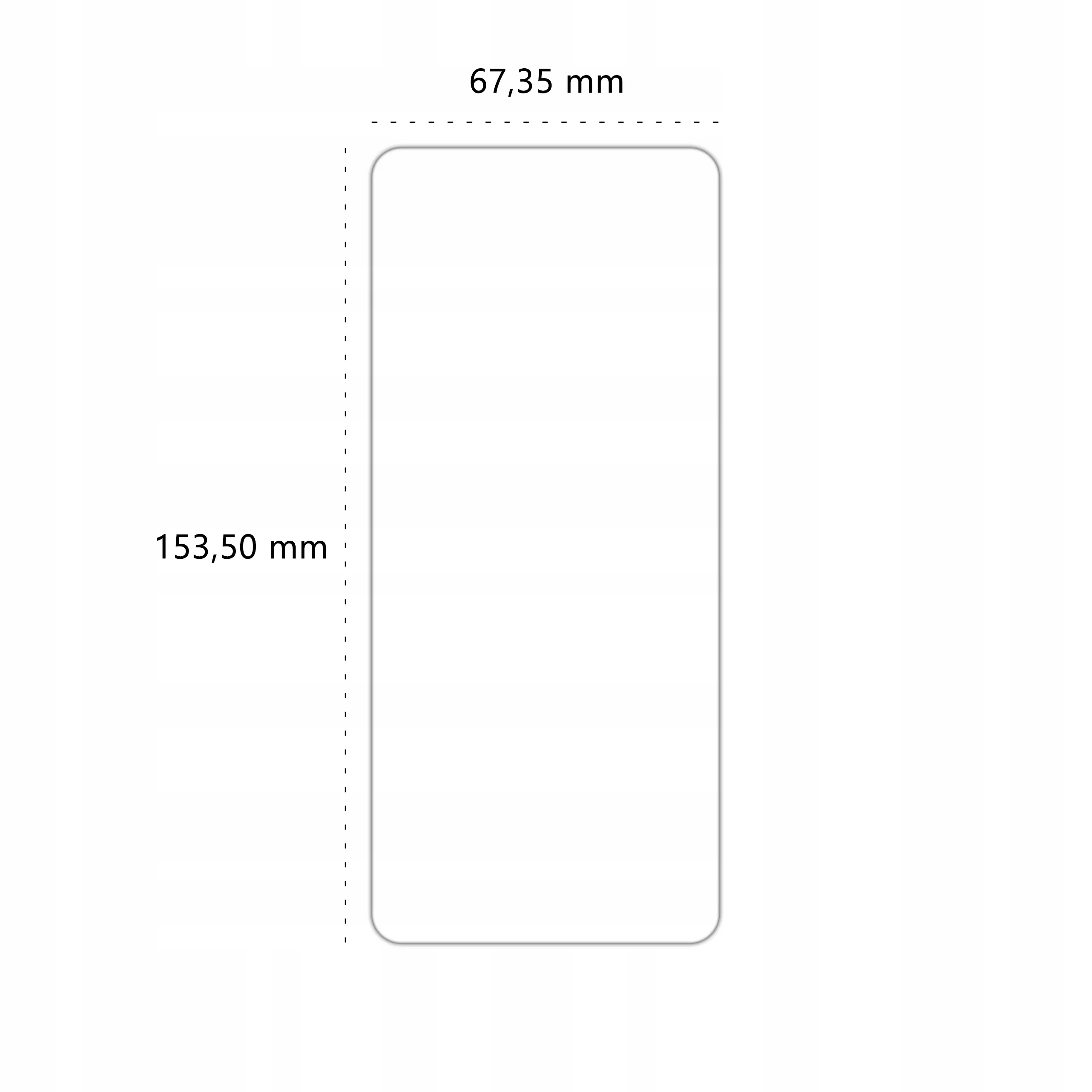 Wymiary szkła hybrydowego Polski Banan BananFlex do telefonu Realme 8 / 8 Pro