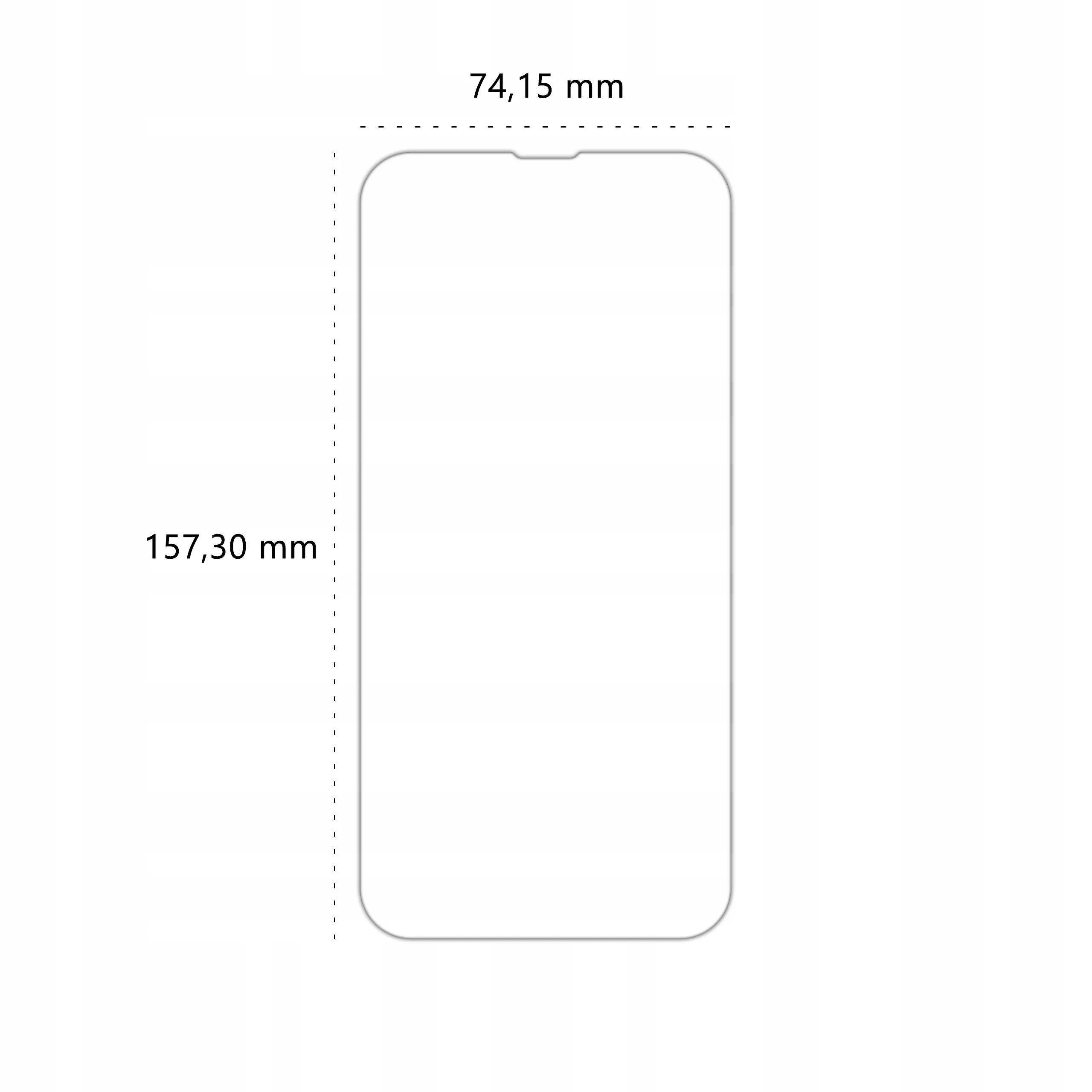 Wymiary szkła hybrydowego Polski Banan BananFlex do telefonu Apple iPhone 13 Pro Max