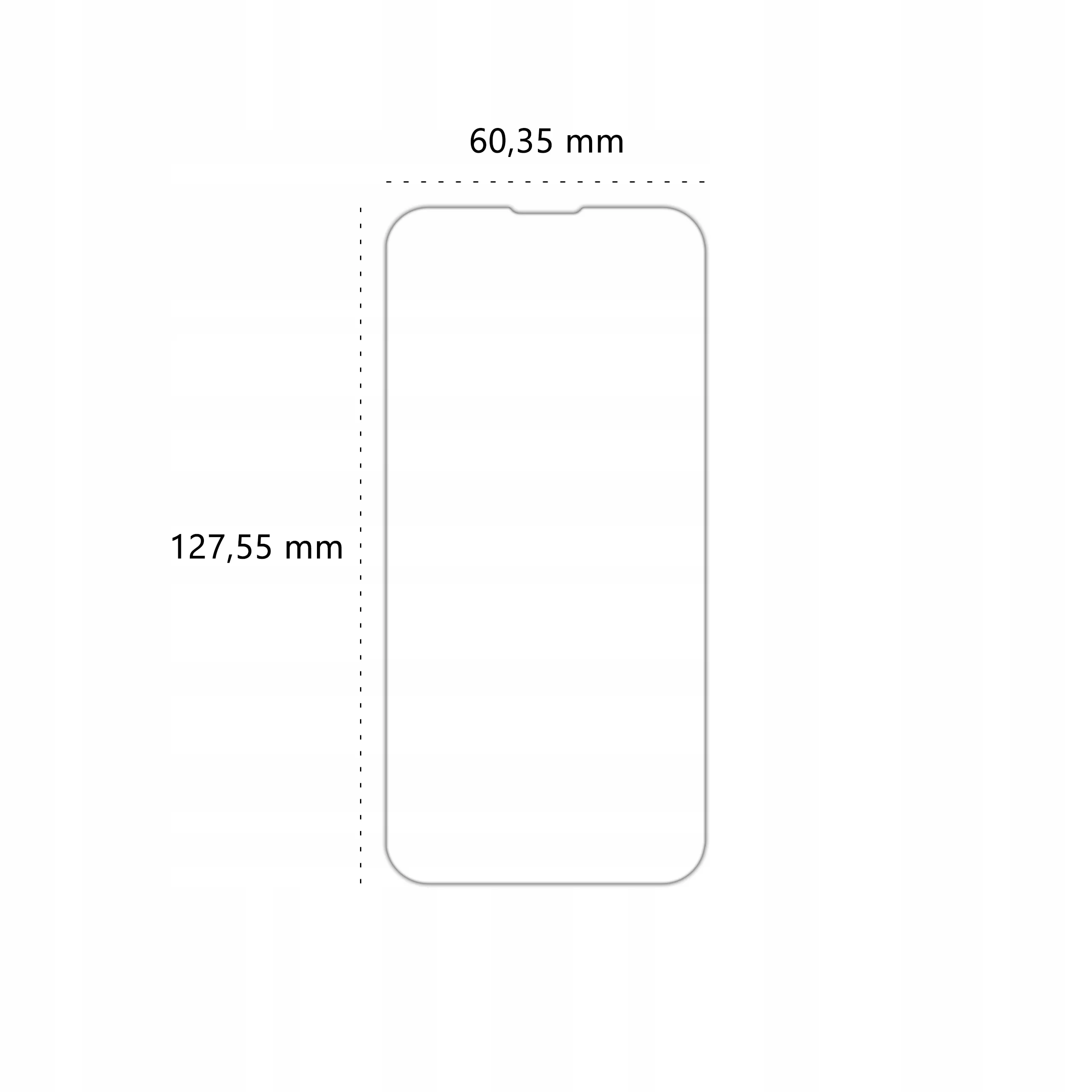 Wymiary szkła hybrydowego Polski Banan BananFlex do telefonu Apple iPhone 13 mini
