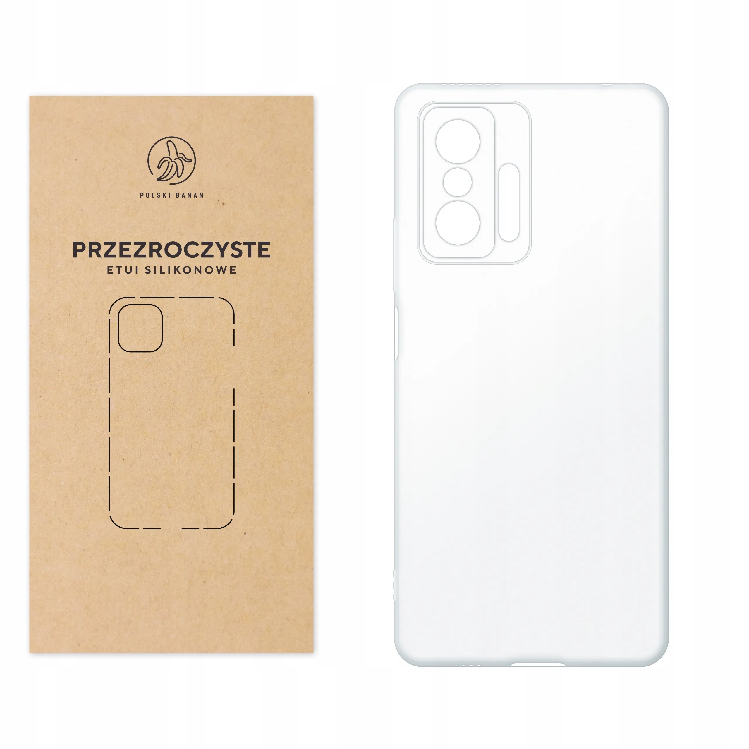 Etui silikonowe przezroczyste Polski Banan do Xiaomi 11T / Pro
