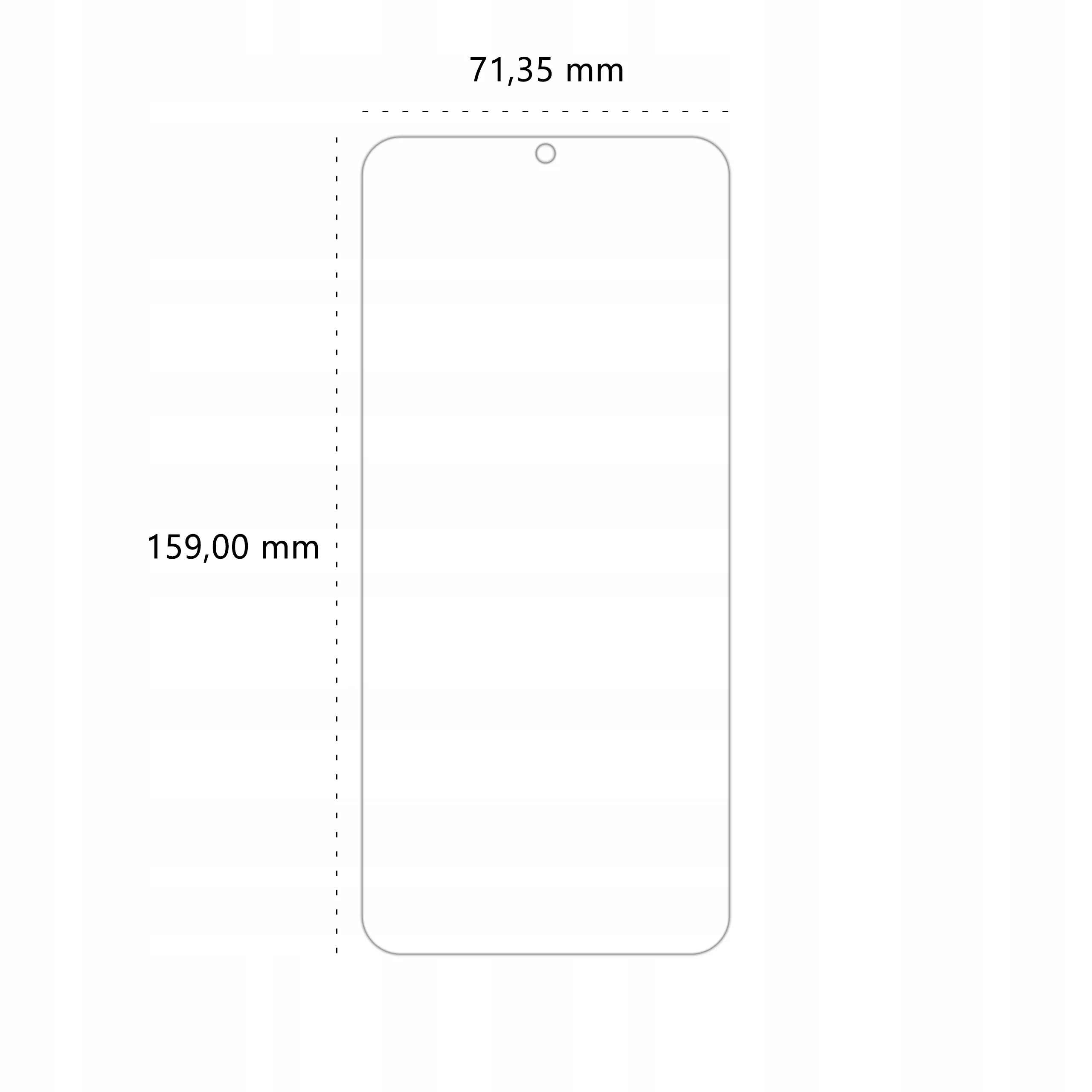 Wymiary folii ochronnej Polski Banan BananEdge do telefonu Xiaomi Redmi 9A
