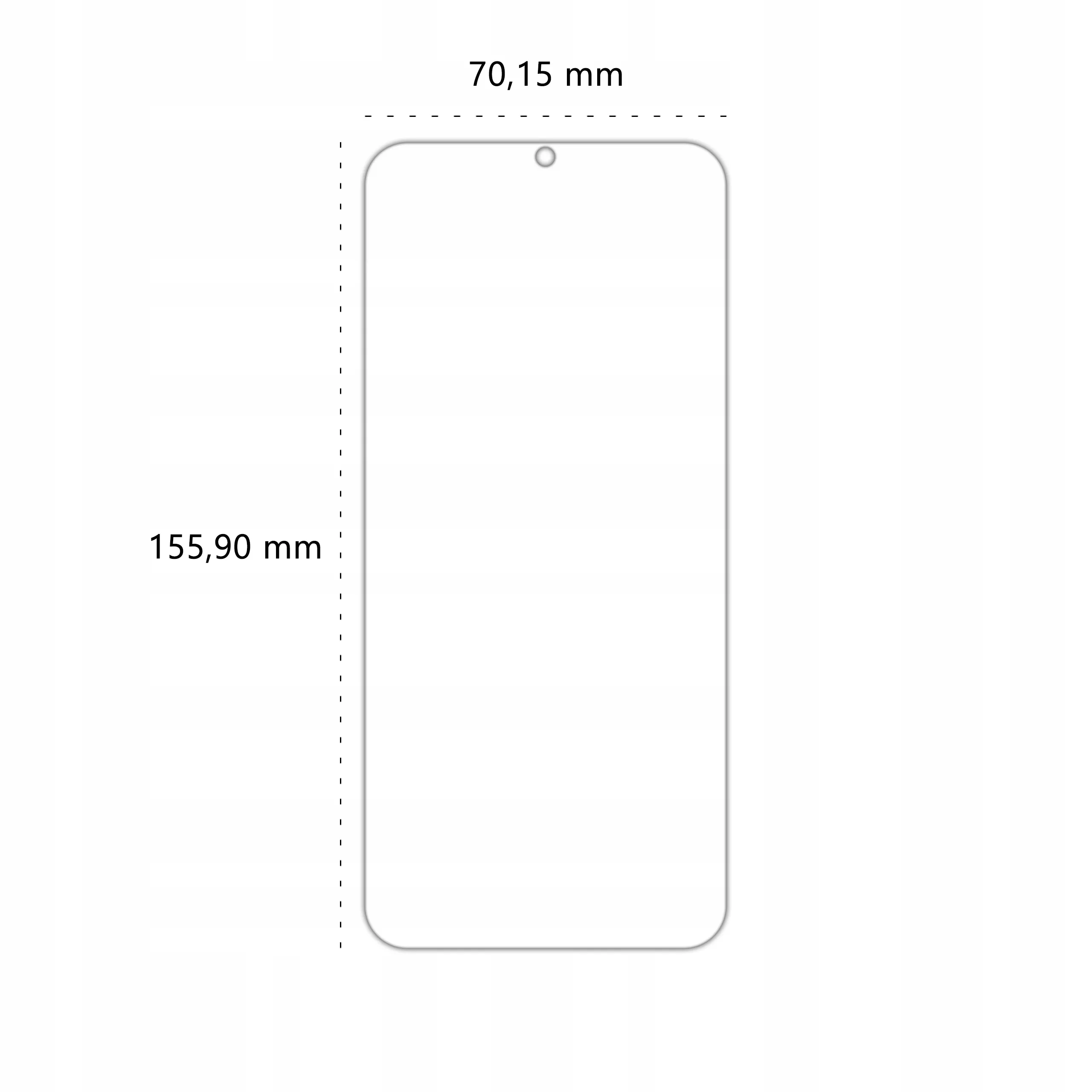 Wymiary szkła hartowanego Polski Banan BananShield do telefonu Xiaomi POCO M3