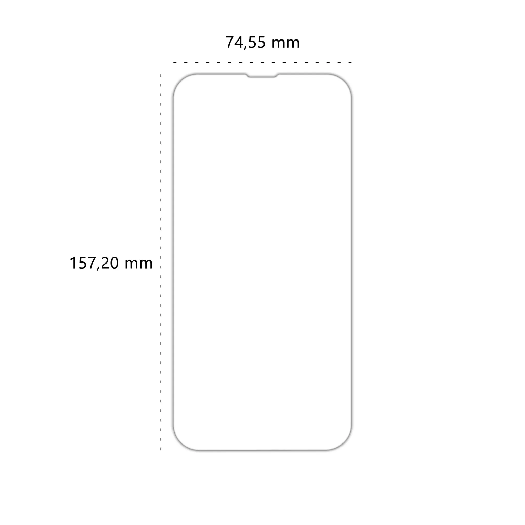Wymiary szkła hartowanego Polski Banan BananShield do telefonu Apple iPhone 13 Pro Max