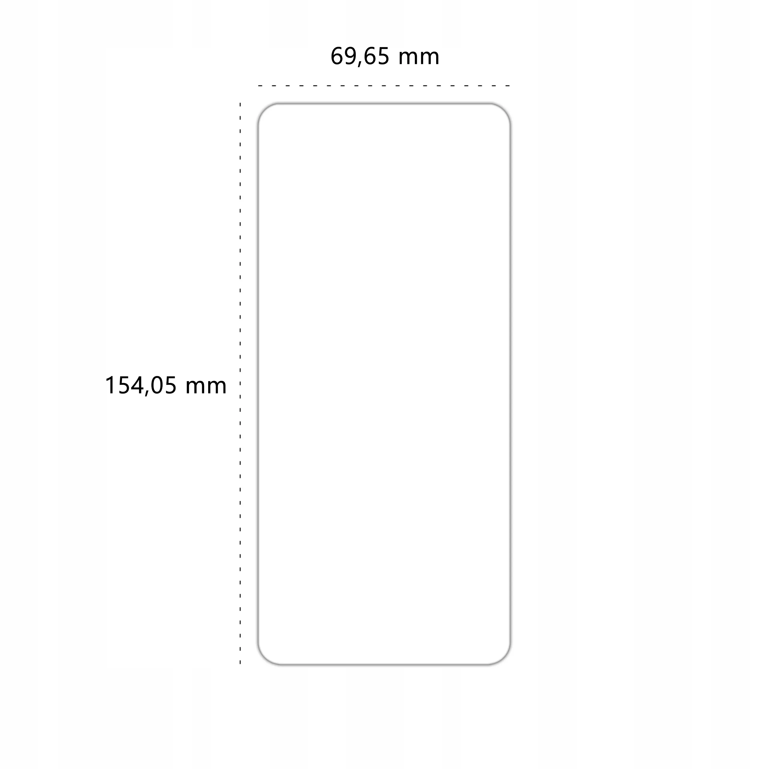 Wymiary szkła hybrydowego Polski Banan BananFlex do telefonu Xiaomi Redmi Note 10 5G
