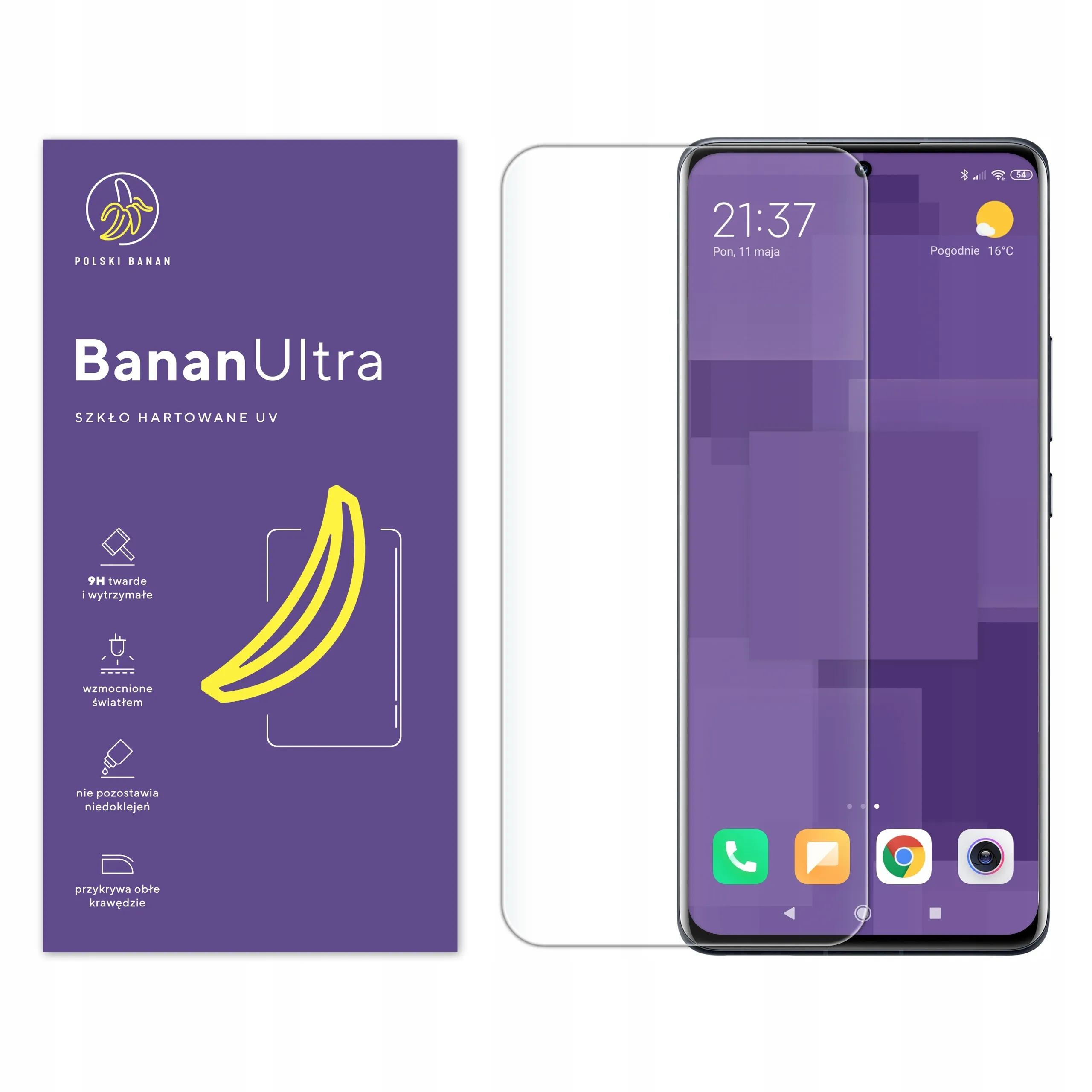 Szkło hartowane UV Polski Banan BananUltra do Xiaomi 12 Pro