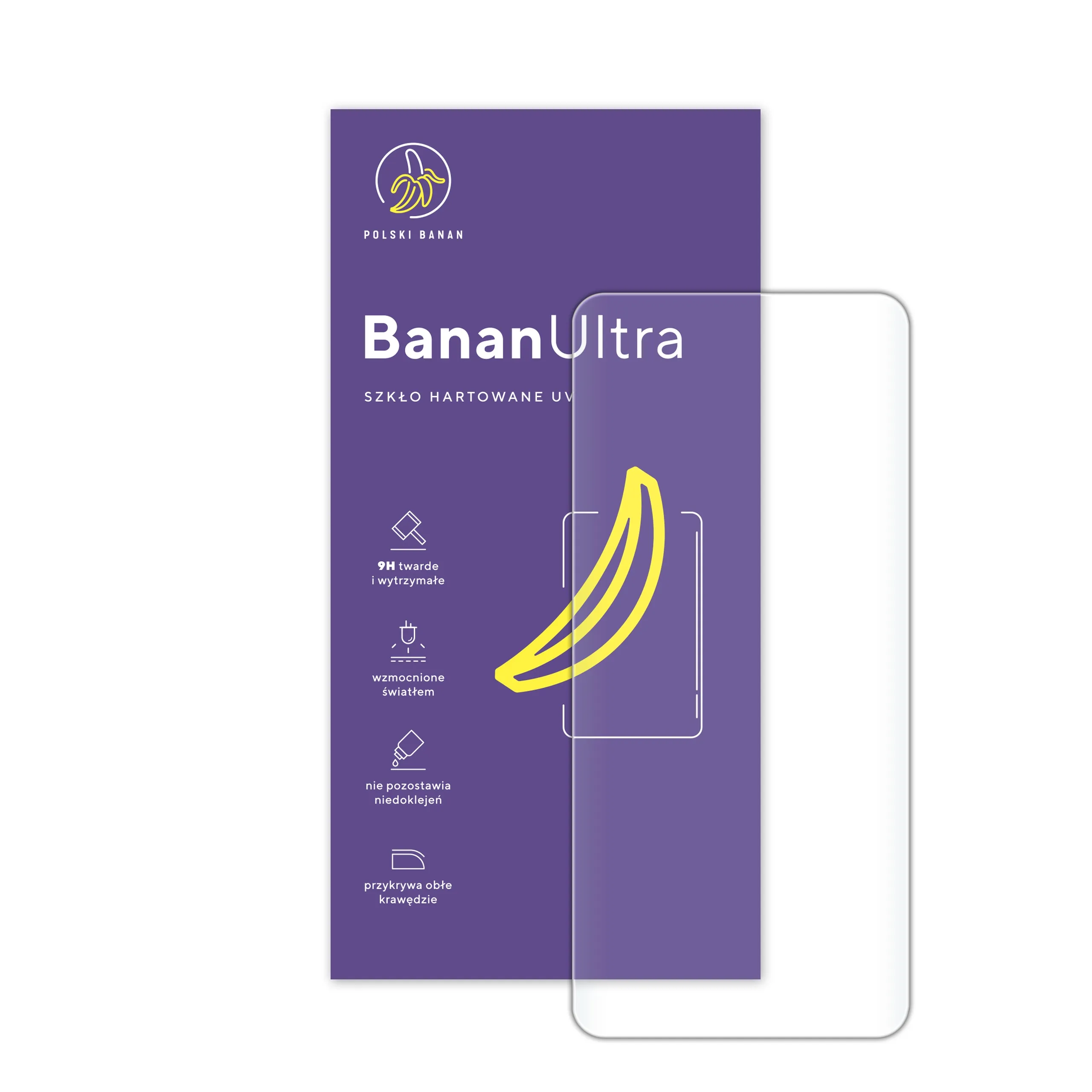 Zawartość zestawu szkła hartowanego UV Polski Banan BananUltra do telefonu Xiaomi 12 / 12X