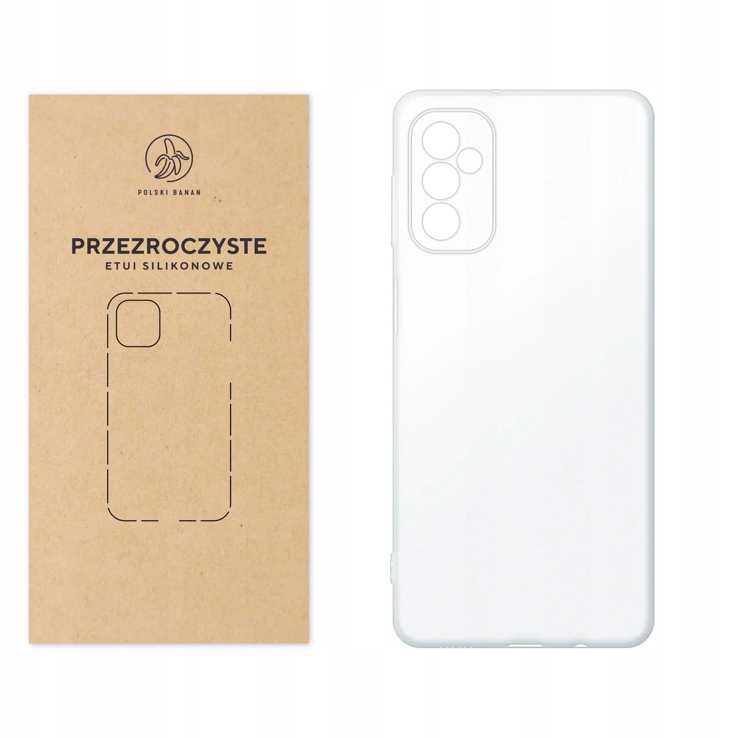Etui silikonowe przezroczyste Polski Banan do Samsung Galaxy M52 / M52 5G