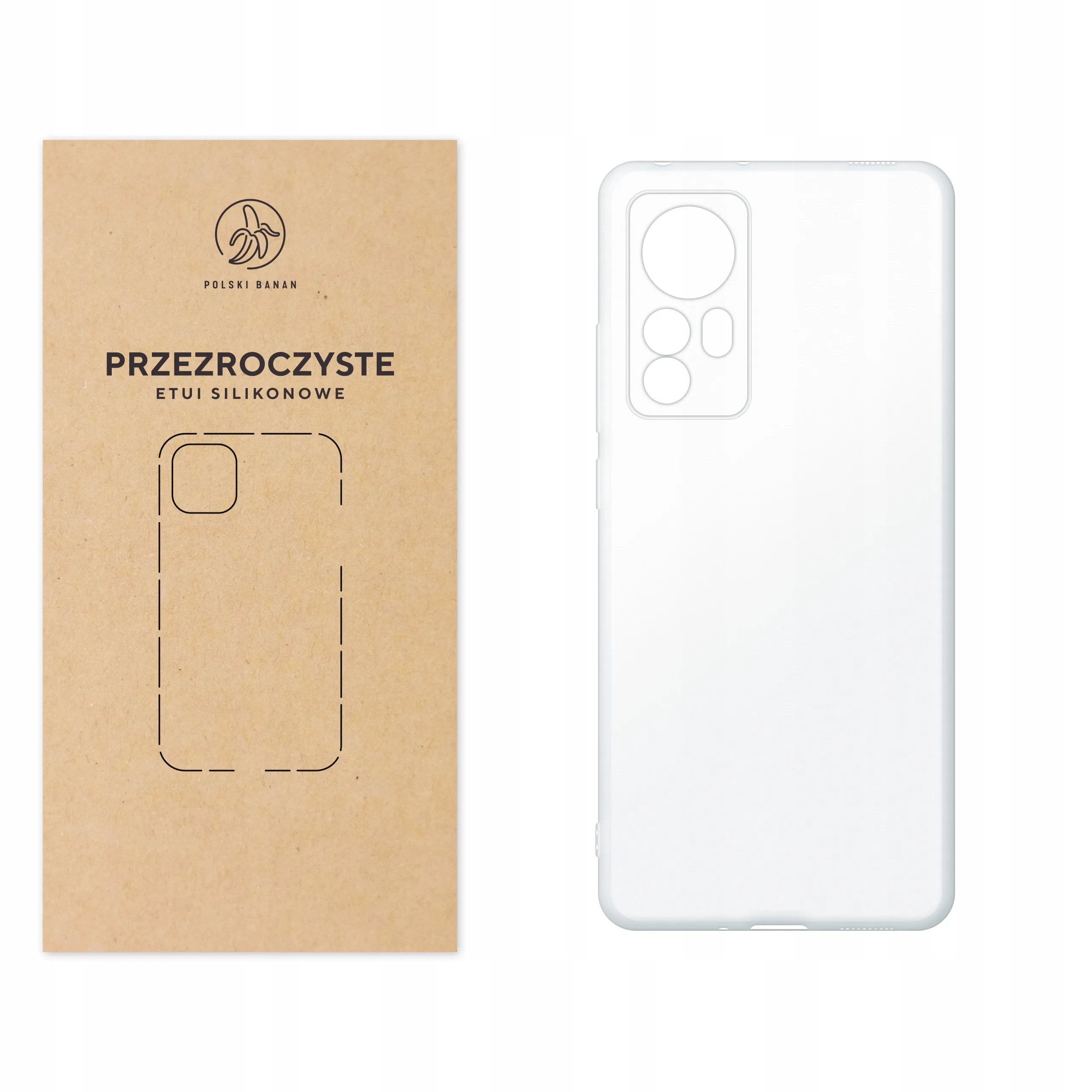 Etui silikonowe przezroczyste Polski Banan do Xiaomi 12 / 12X