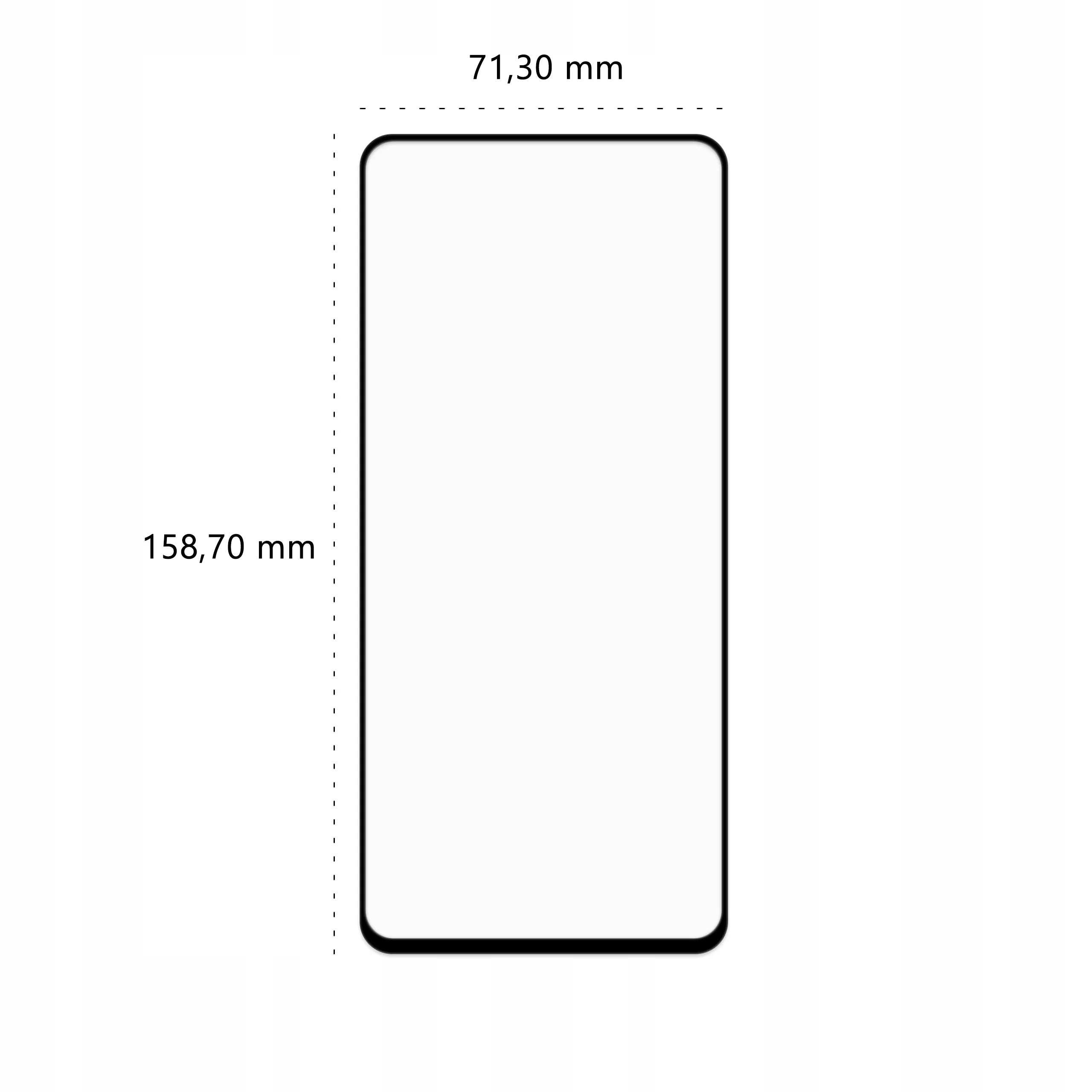 Wymiary szkła hartowanego 3D Polski Banan BananGuard w kolorze czarnym do telefonu Xiaomi Redmi Note 11 Pro / 11 Pro 5G