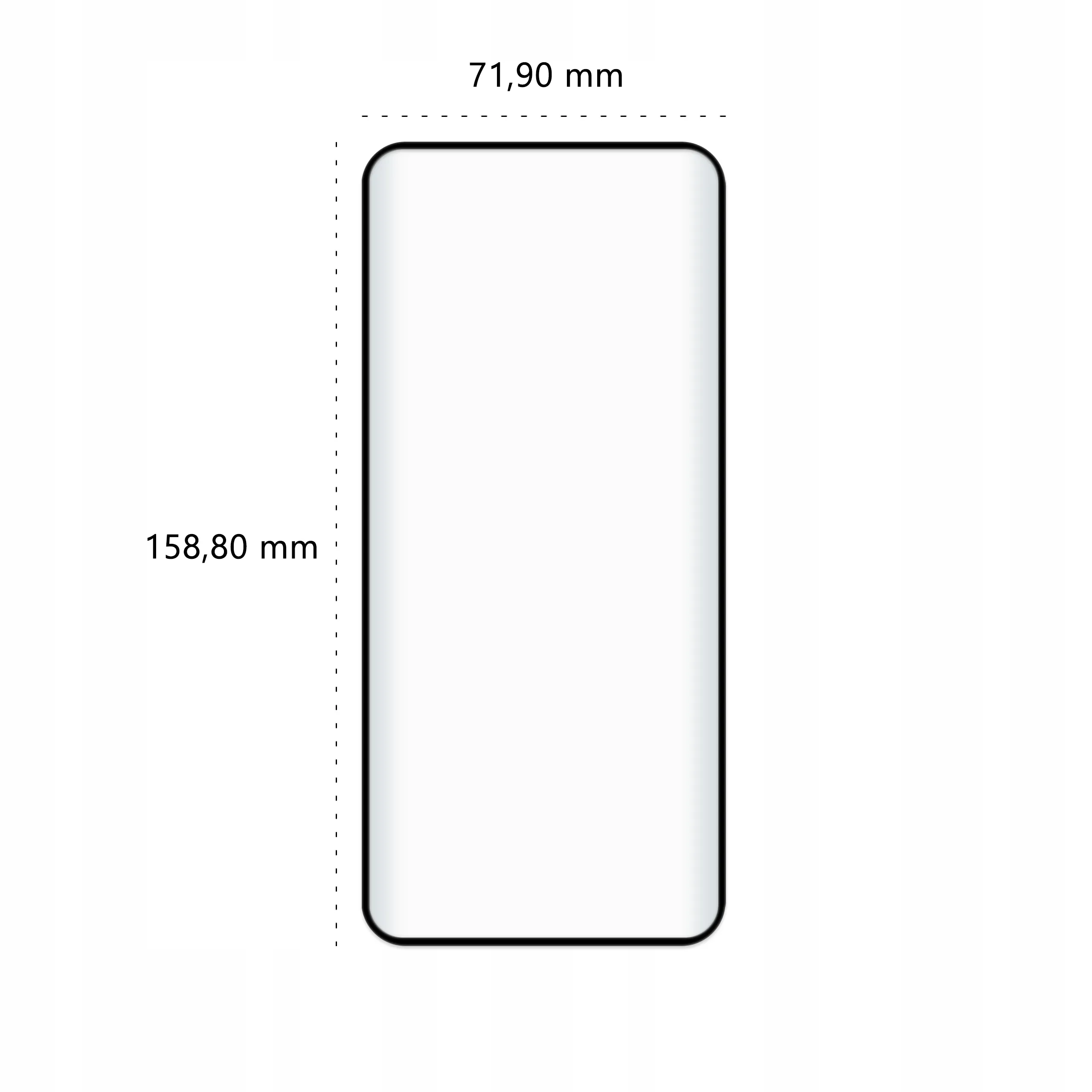 Wymiary szkła hartowanego 3D Polski Banan BananGuard w kolorze czarnym do telefonu Xiaomi 12 Pro