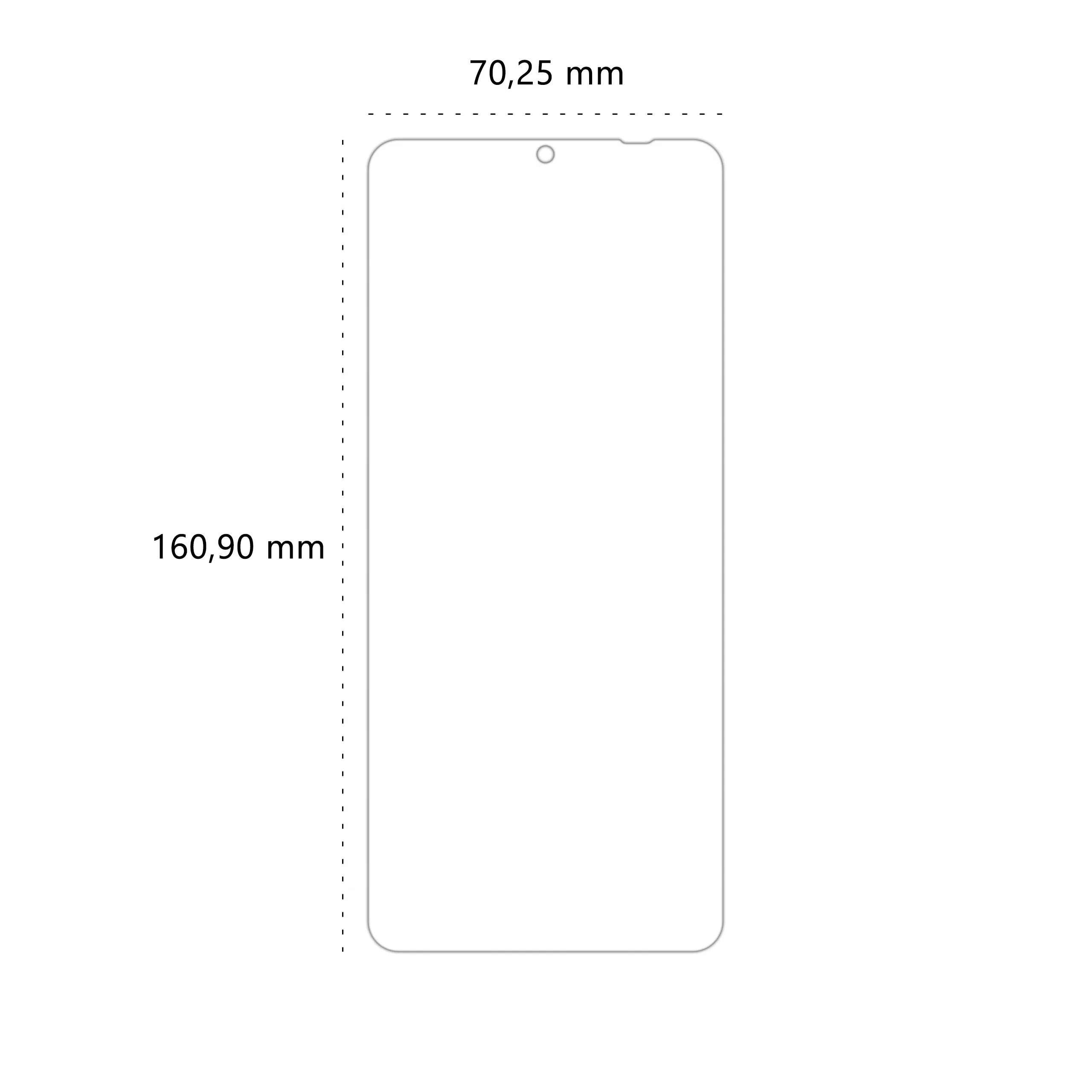 Wymiary folii ochronnej Polski Banan BananEdge do telefonu Samsung Galaxy A22 5G