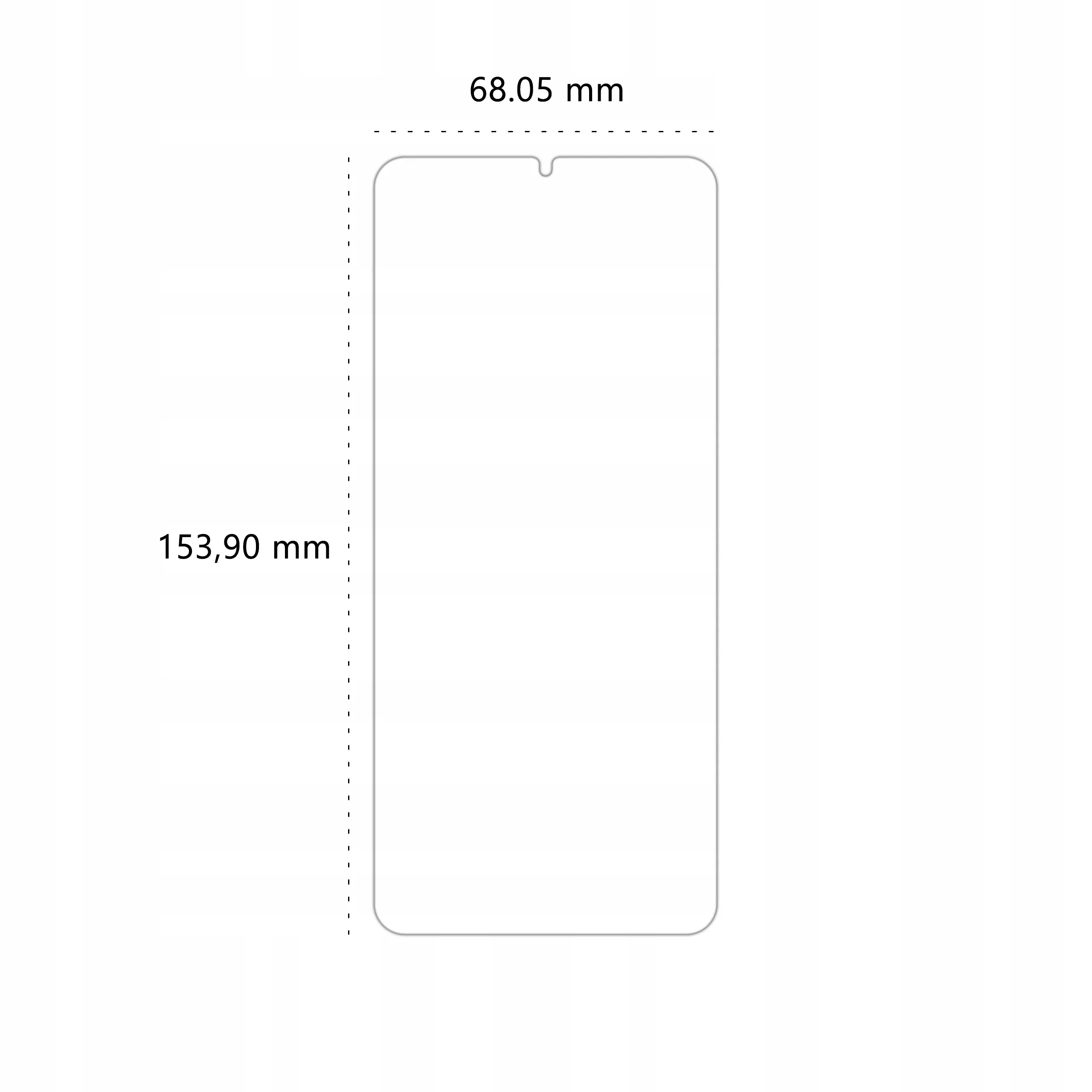Wymiary folii ochronnej Polski Banan BananEdge do telefonu Samsung Galaxy M22