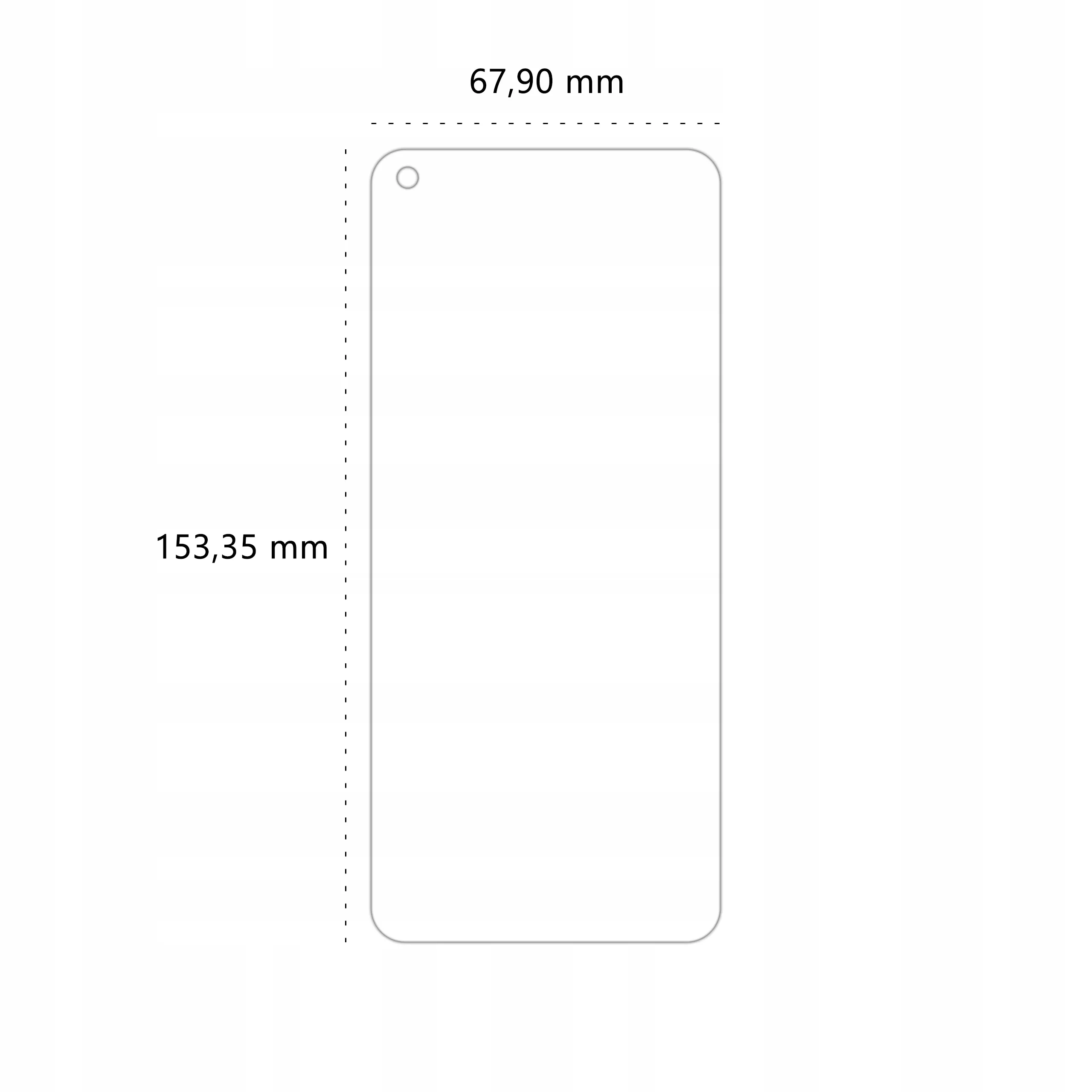 Wymiary folii ochronnej Polski Banan BananEdge do telefonu Realme GT Master Edition