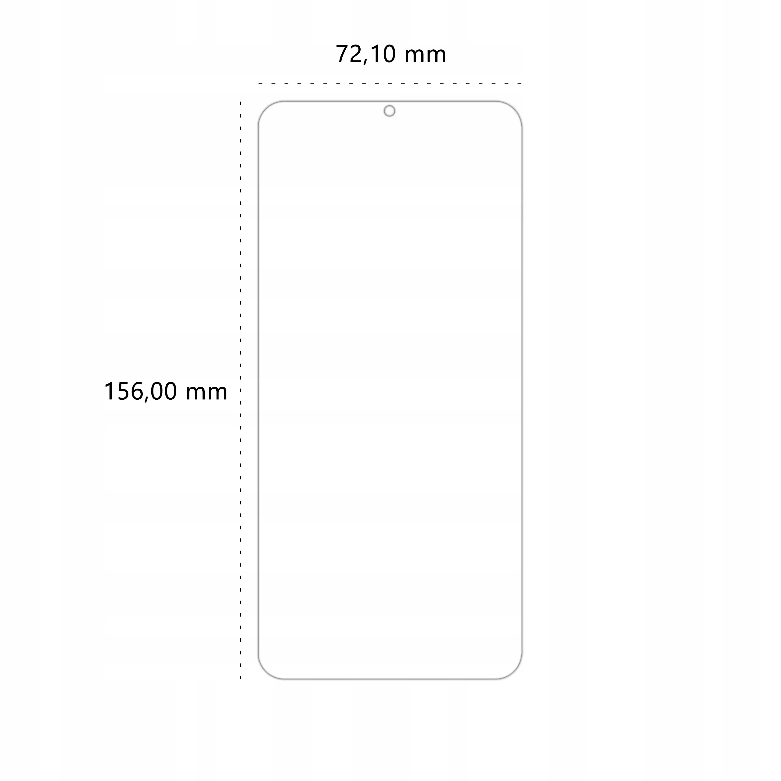 Wymiary folii ochronnej Polski Banan BananEdge do telefonu Xiaomi POCO M3