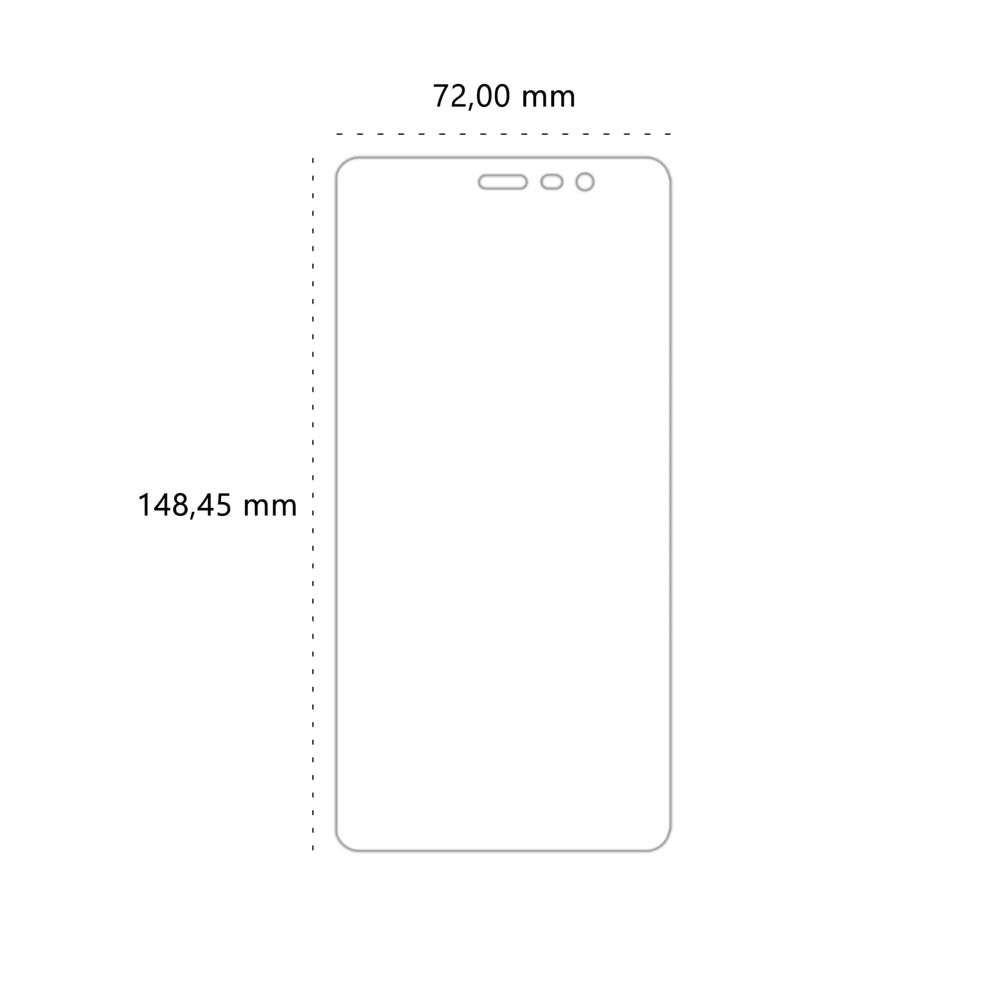 Wymiary szkła hartowanego Polski Banan BananShield do telefonu Xiaomi Redmi Note 3 Kate